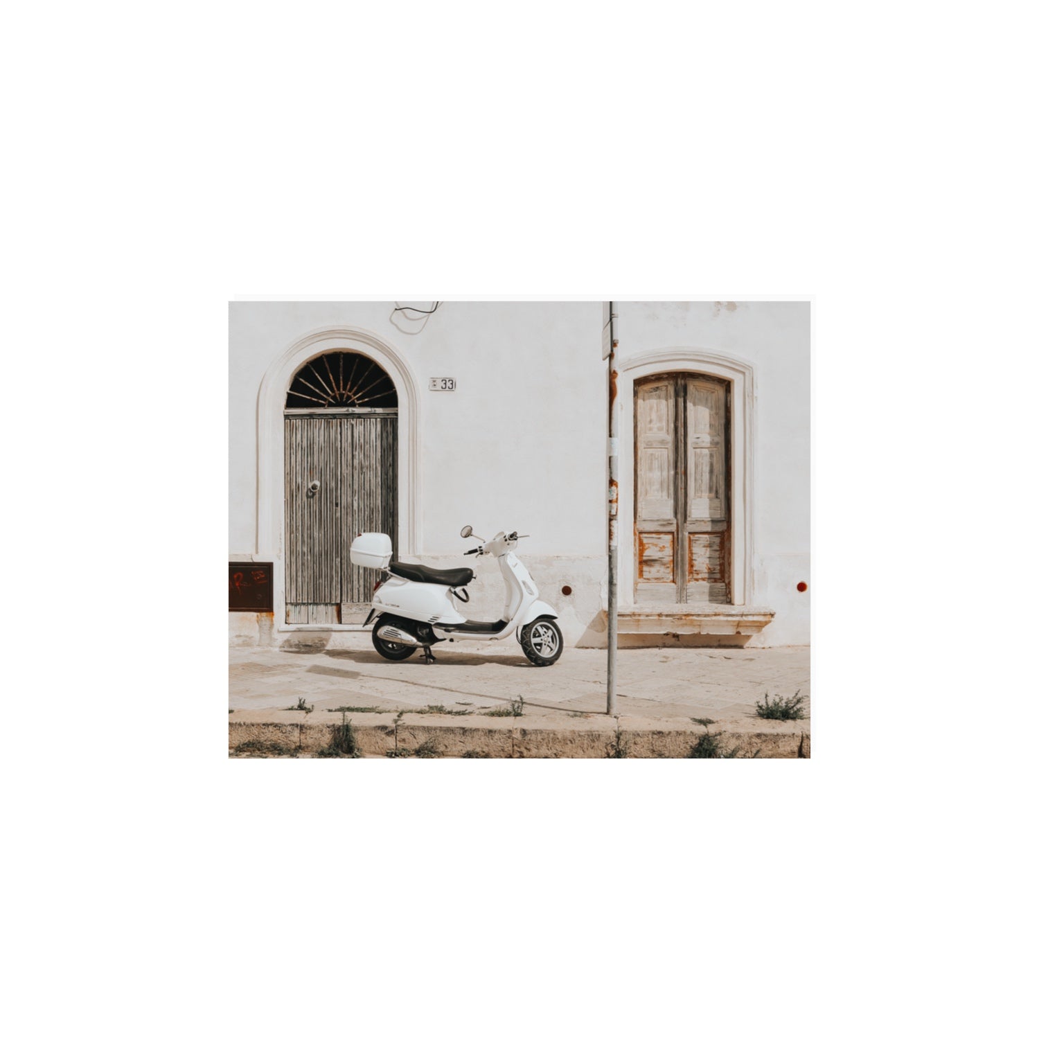 Vespa Nostalgia Puglia Italian wall art 11 x 14 in unframed fine art print