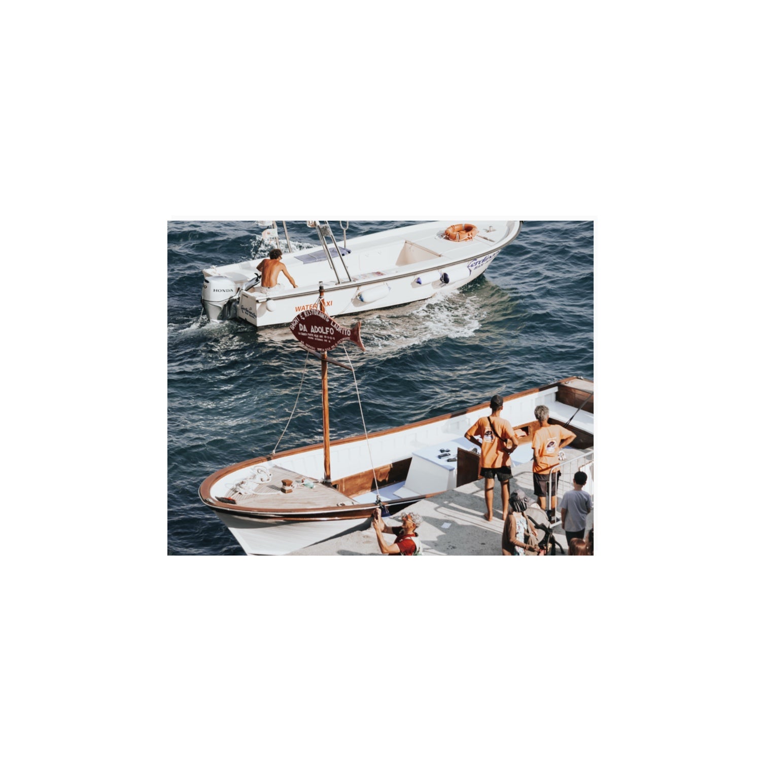 Water Taxi Positano wall art 11 x 14 in unframed fine art print