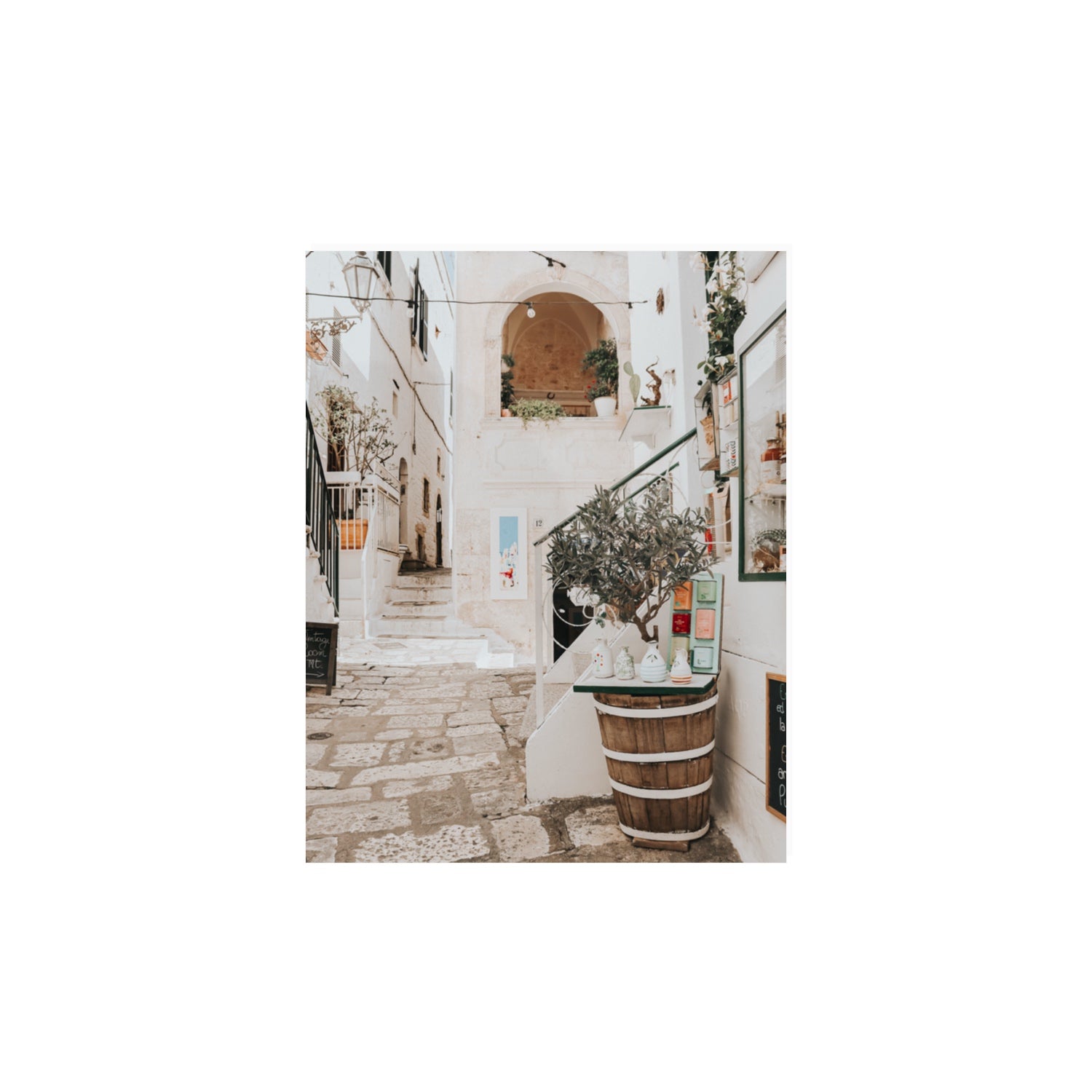 Olive Tree Lane Puglia Ostuni Mediterranean decor wall art 11 x 14 in unframed fine art print