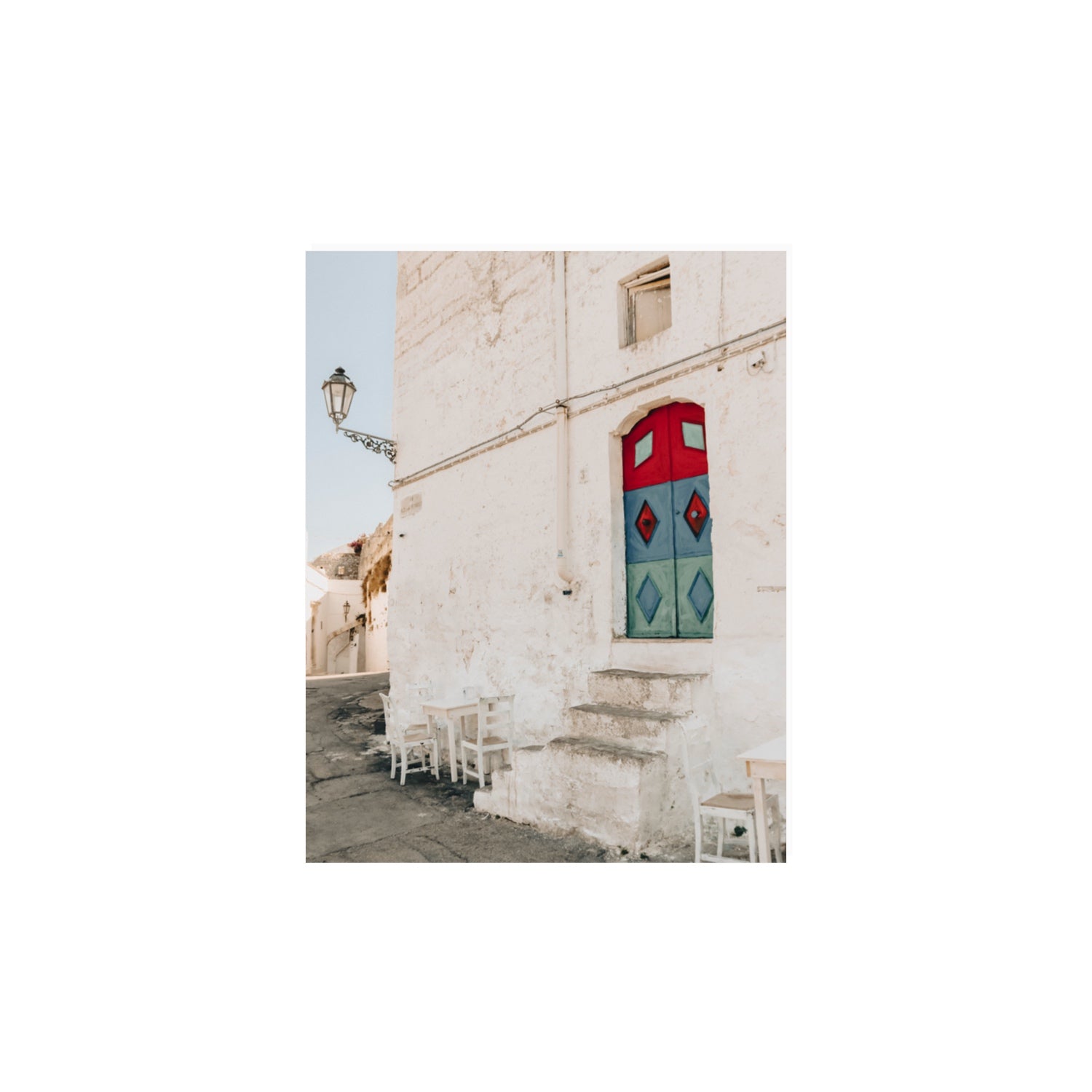 Doorway Delight Puglia Ostuni wall art 11 x 14 in unframed fine art print