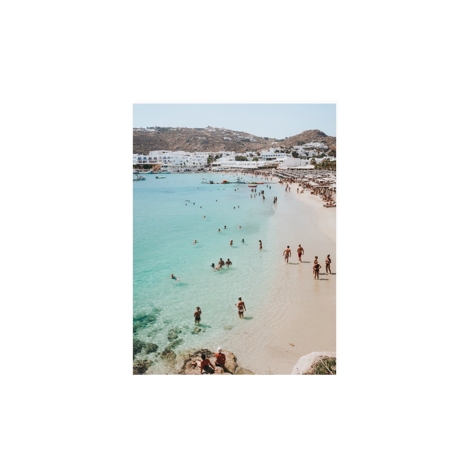 Breathe In The Salty Air Mykonos Greek island wall art 12 x 16 in unframed fine art print