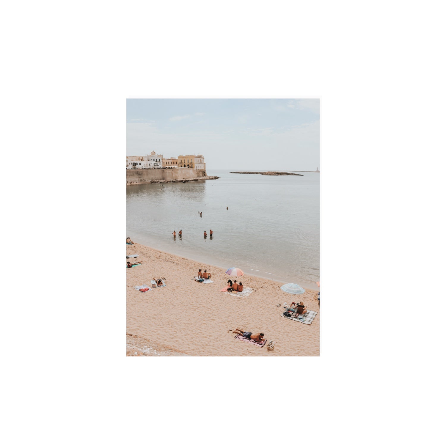 Spiaggia della Purita Puglia coastal art print 12 x 16 in unframed fine art print