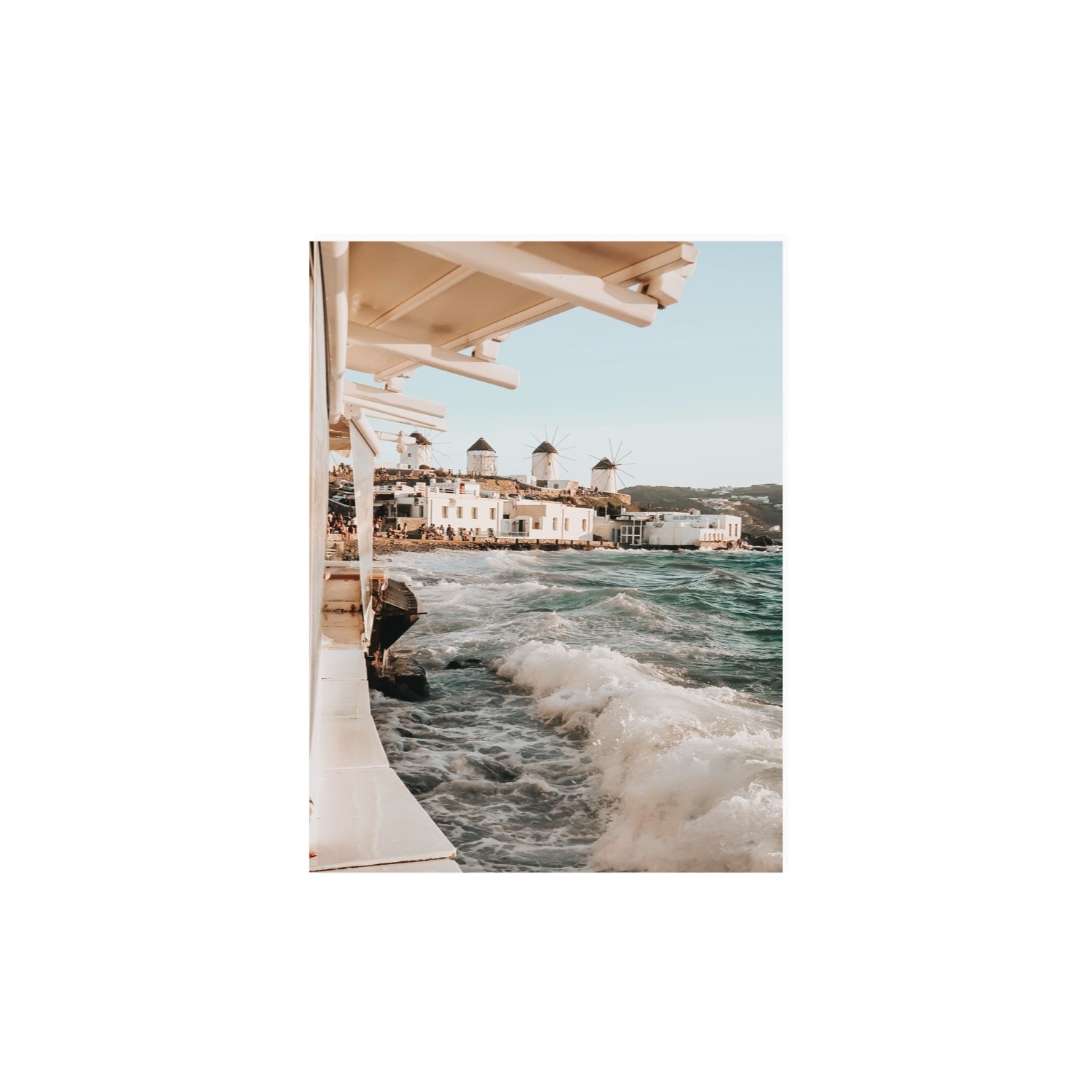 Windmills Mykonos Greek island wall art 12 x 16 in unframed fine art print