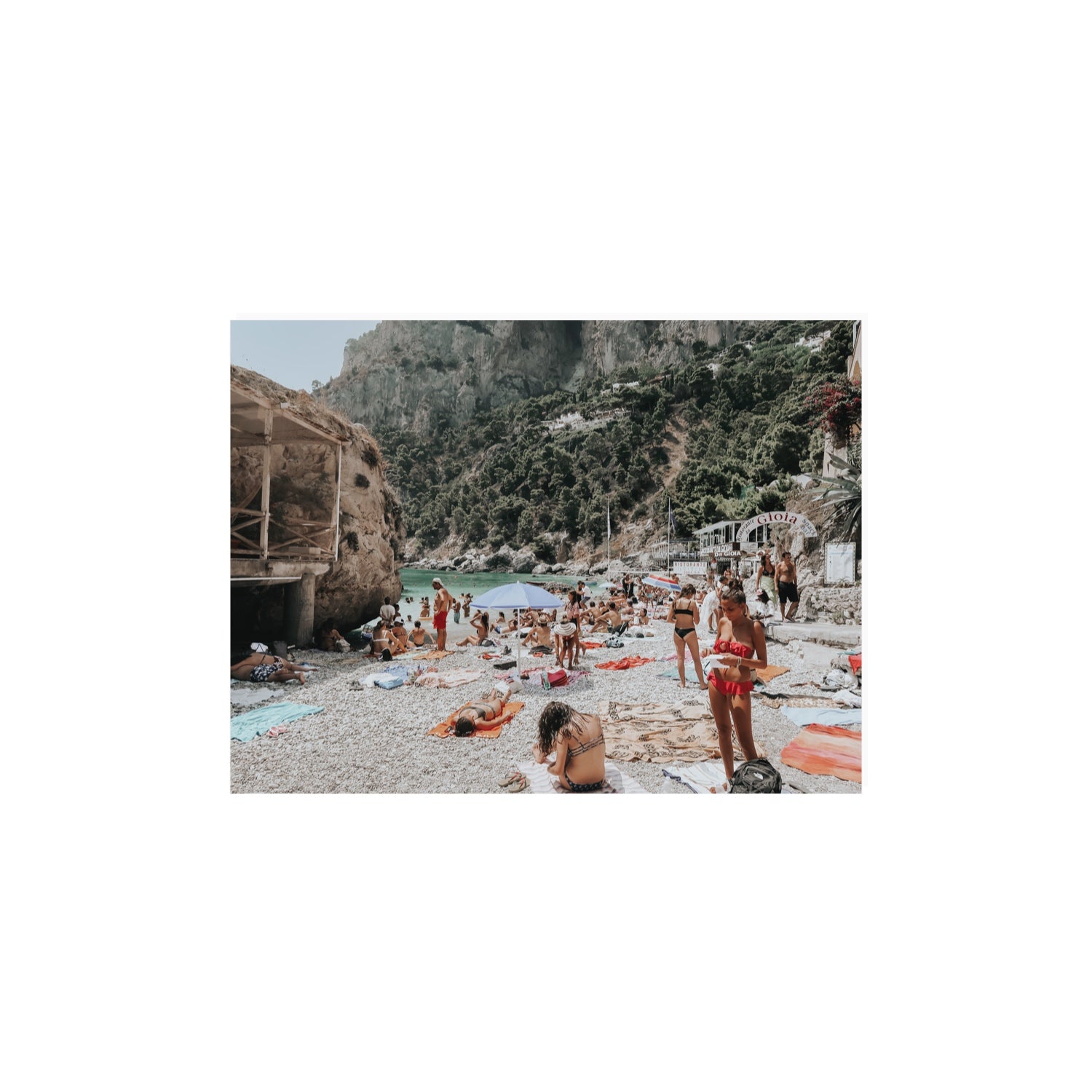 Spiaggia Da Gioia Capri beach coastal wall art 12 x 16 in unframed fine art print