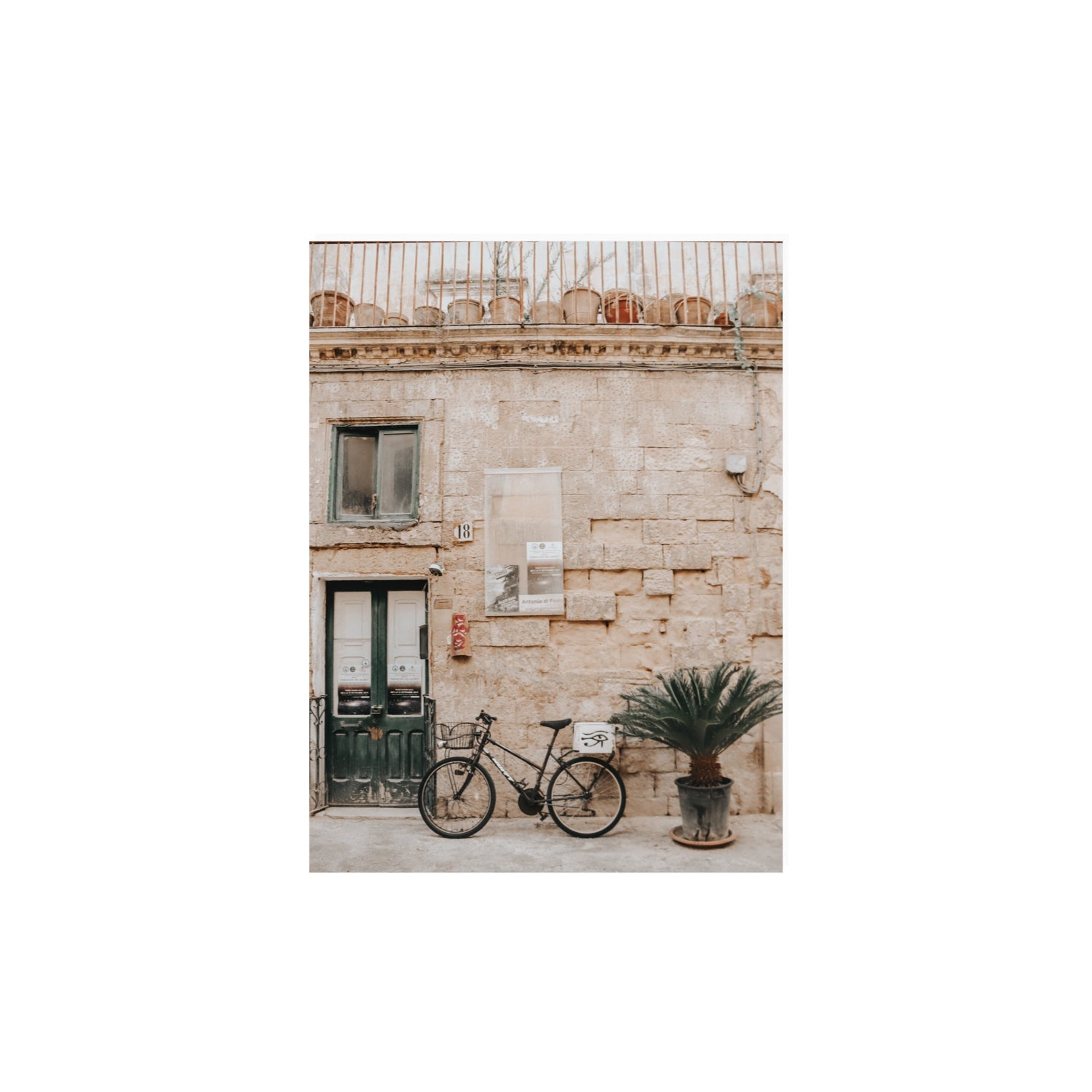 Golden Facades Puglia Lecce Italian wall art 12 x 16 in unframed fine art print