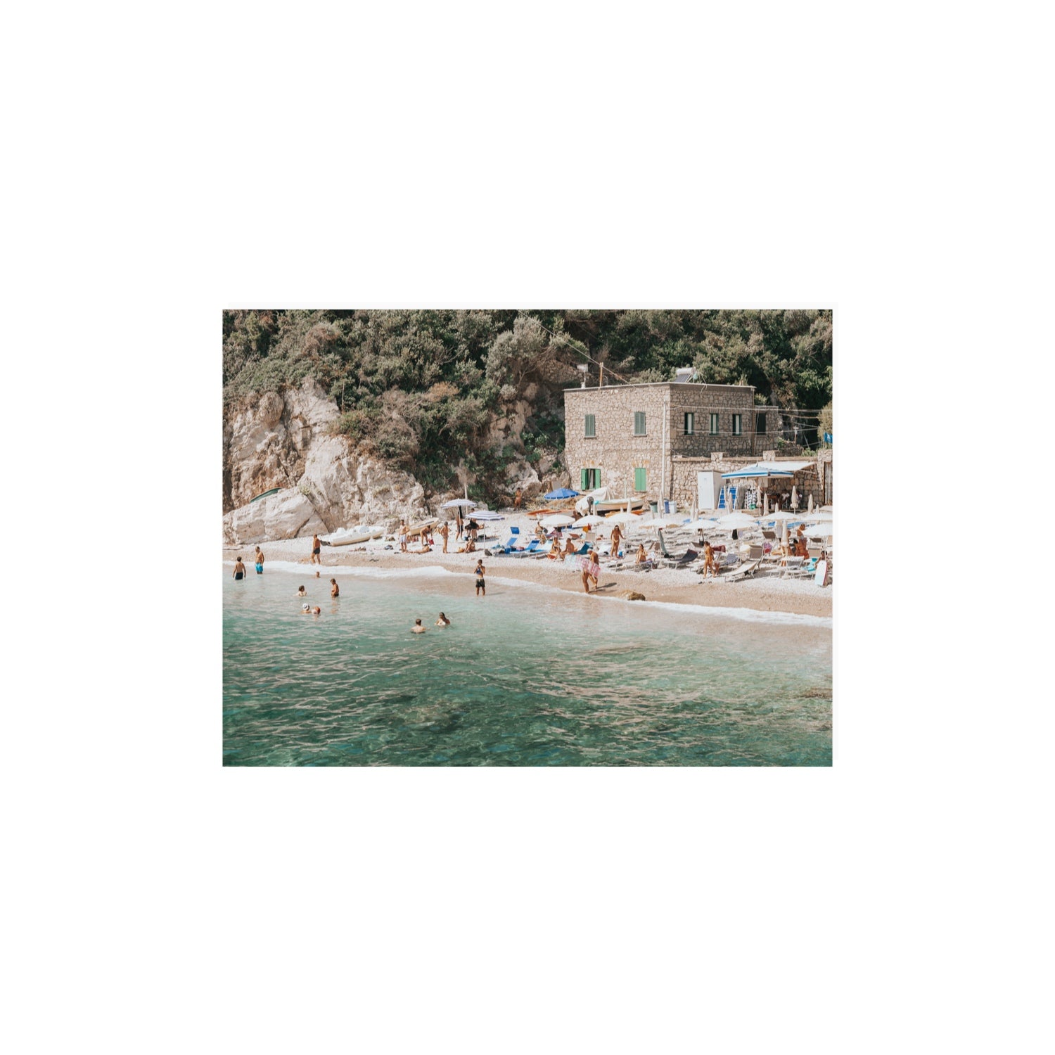 Secluded Sanctuary Nerano Italian Mediterranean decor wall art 12 x 16 in unframed fine art print