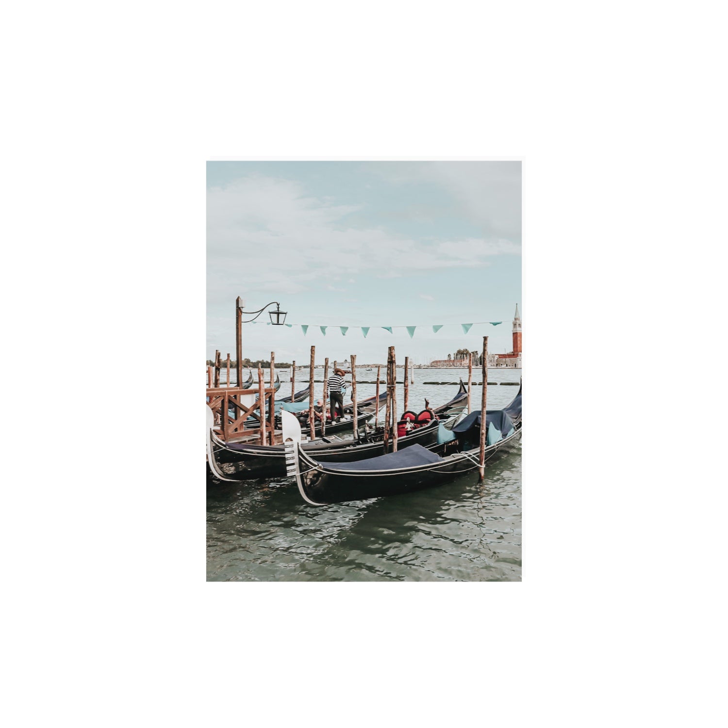 The Gondolier Venice Gondola Italian wall art 12 x 16 in unframed fine art print