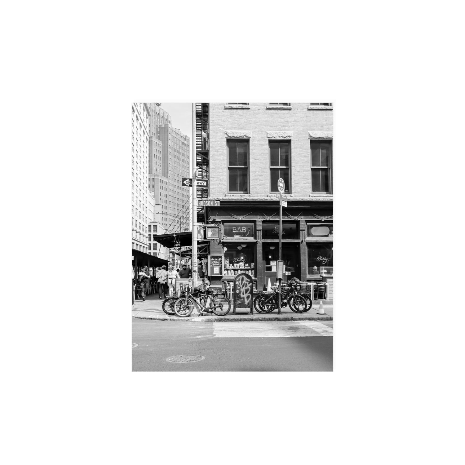 Bites Of The Big Apple New York NYC Black & White wall art 12 x 16 in unframed fine art print