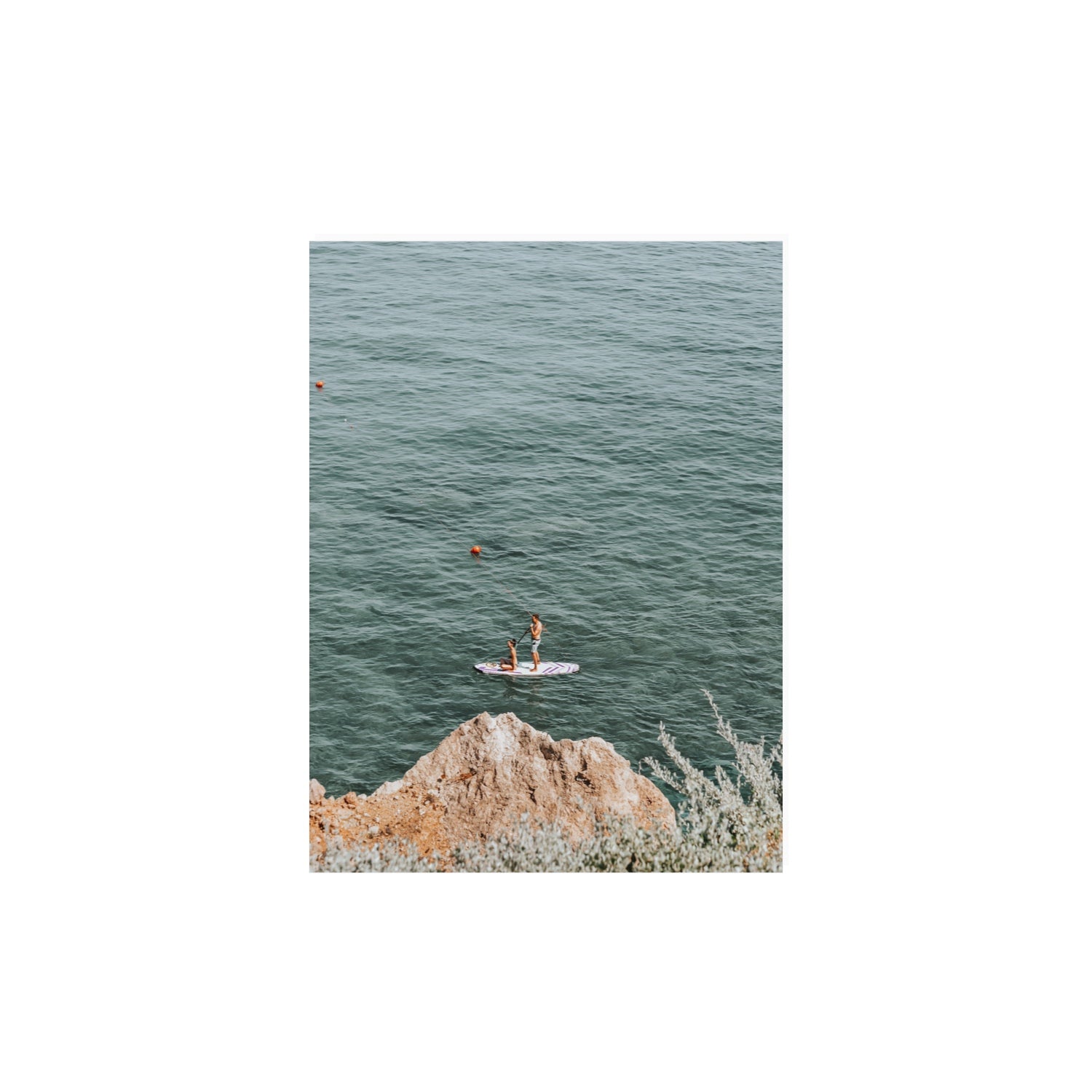 Into The Vibe Without Getting Wet Tuscany coastal wall art 12 x 16 in unframed fine art print