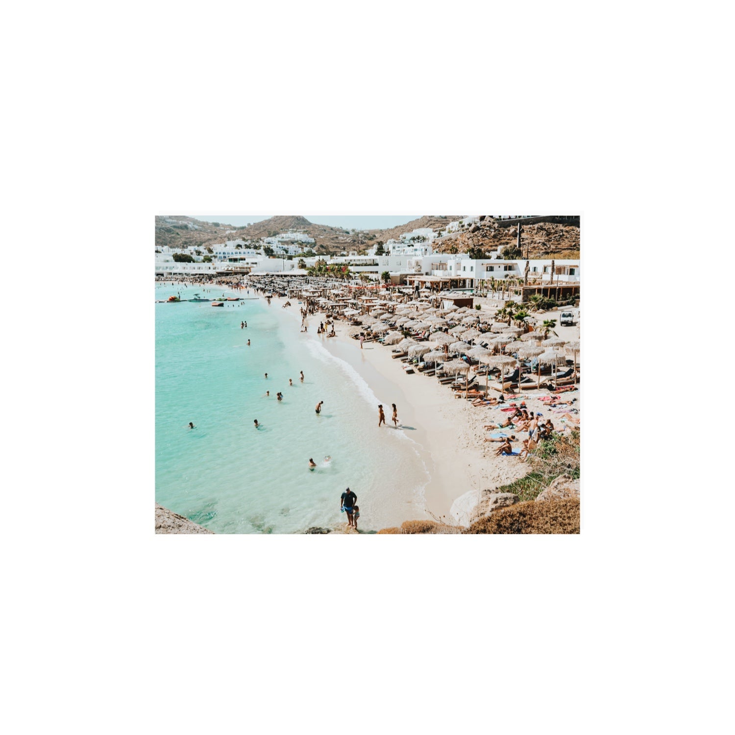 Aquaholic Mykonos Greek island wall art 12 x 16 in unframed fine art print