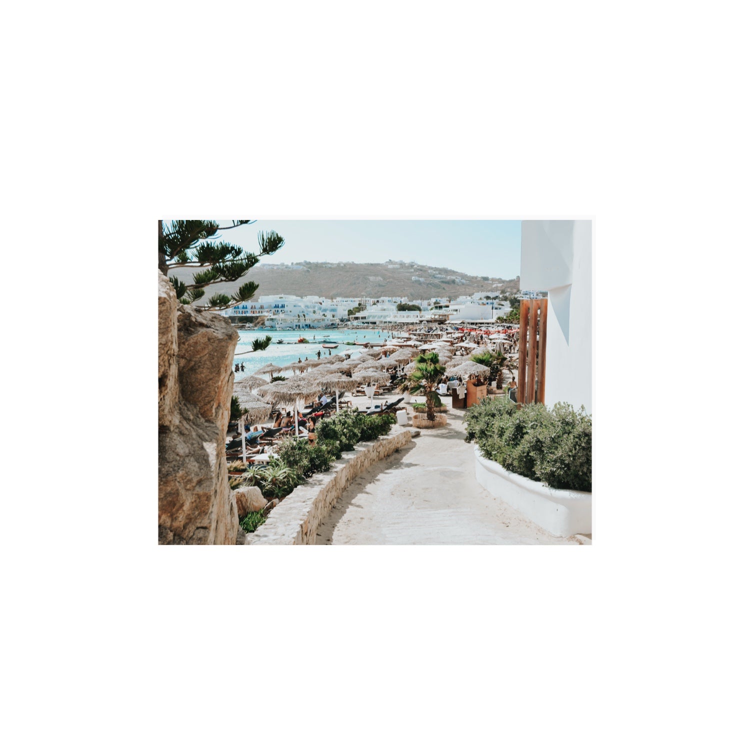 Kalimera Mykonos Greek island wall art 12 x 16 in unframed fine art print
