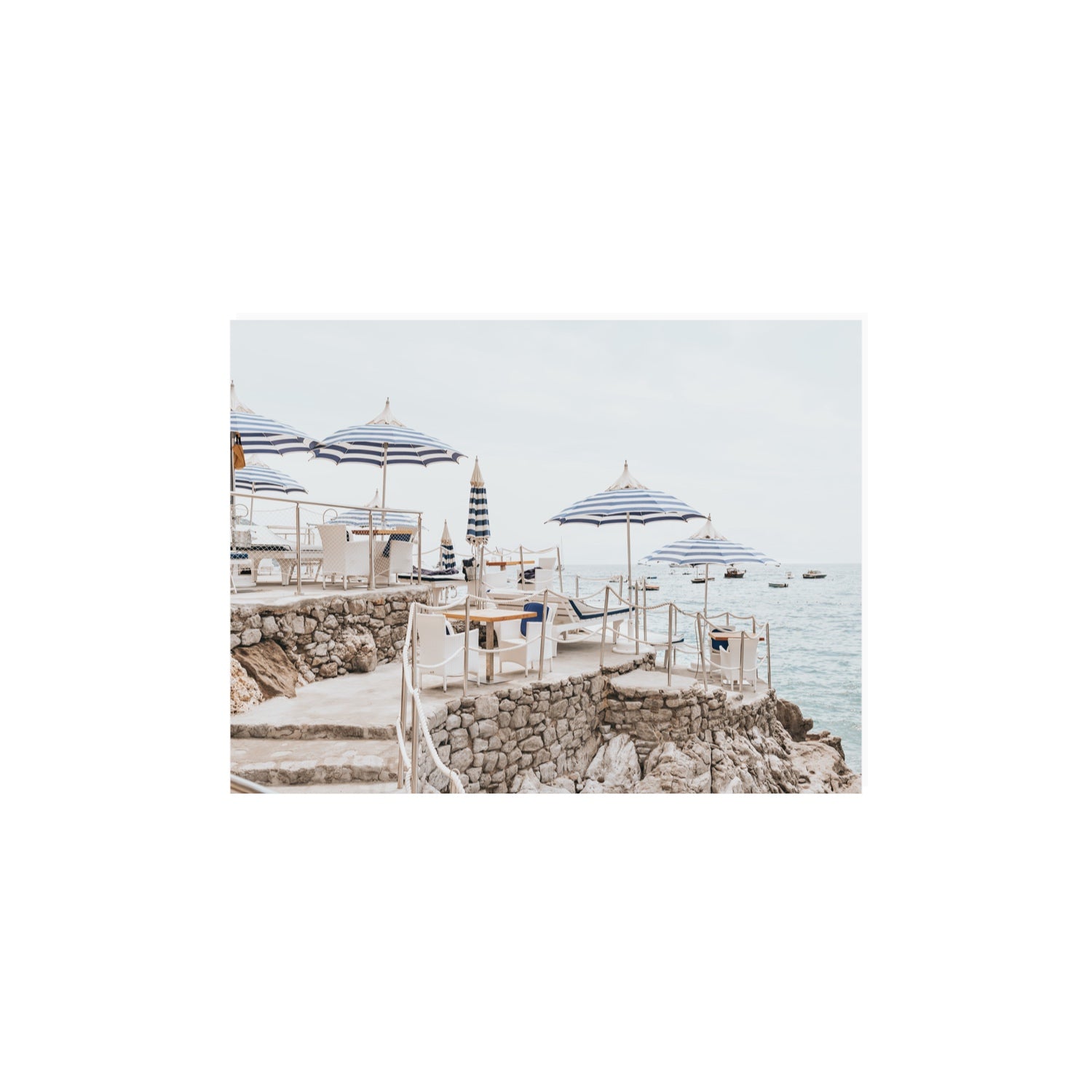 Ombrelloni fine art print, Positano, Italy, 12 x 16 in, Unframed, Fine Art Print