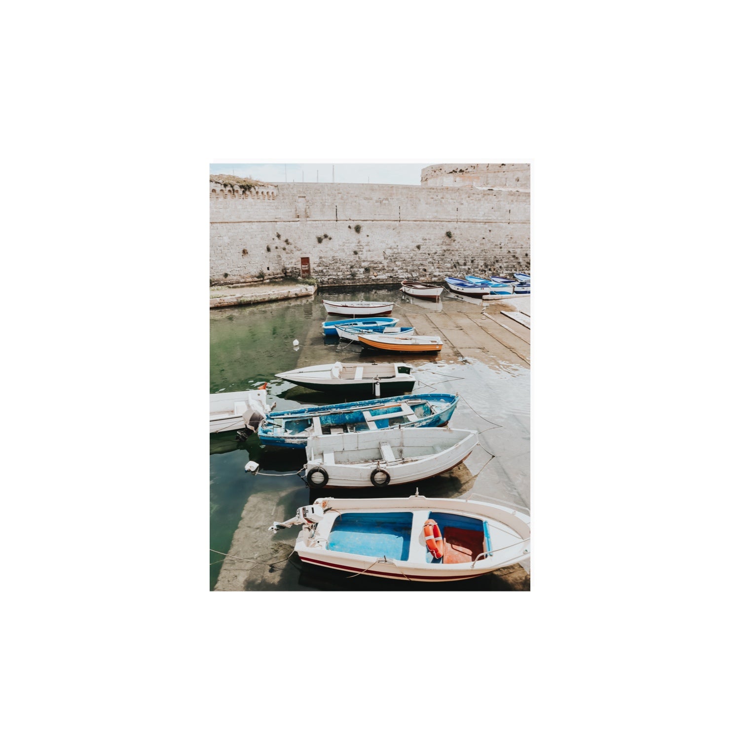 Harbour Palette Puglia coastal photography wall art 12 x 16 in unframed fine art print