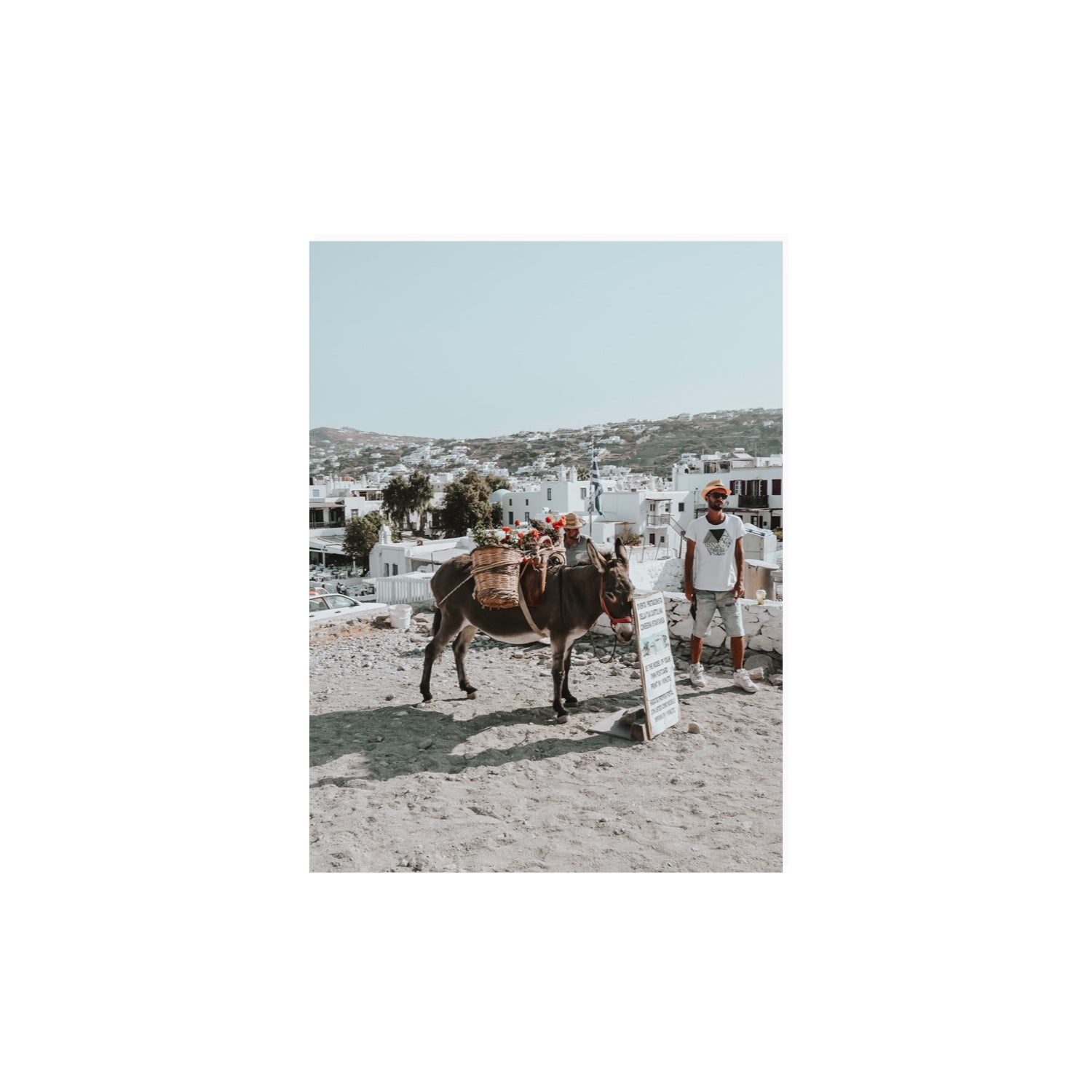 Let The Journey Begin Mykonos Greek island wall art 12 x 16 in unframed fine art print