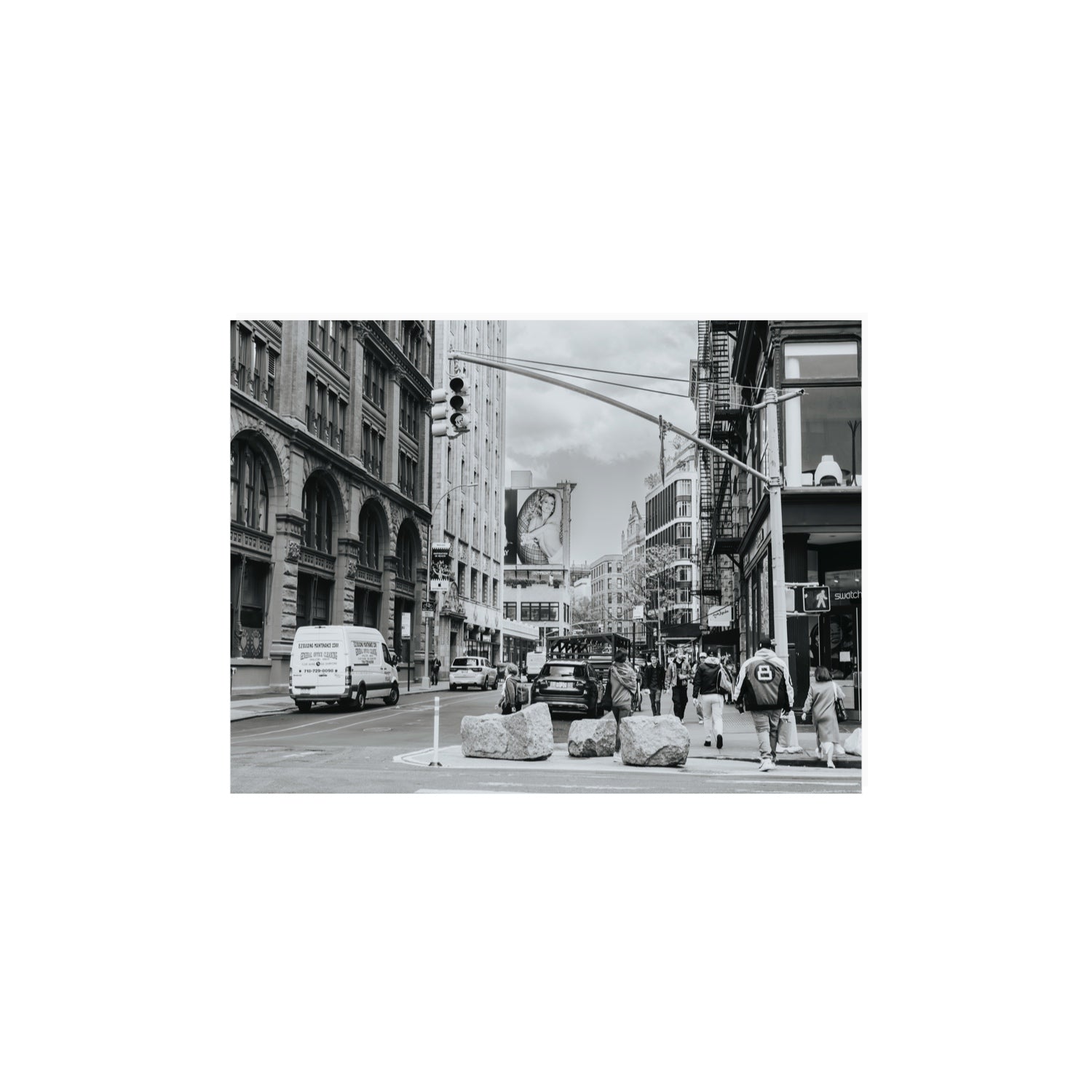 Inkwell Metropolis New York NYC Black & White wall art 12 x 16 in unframed fine art print