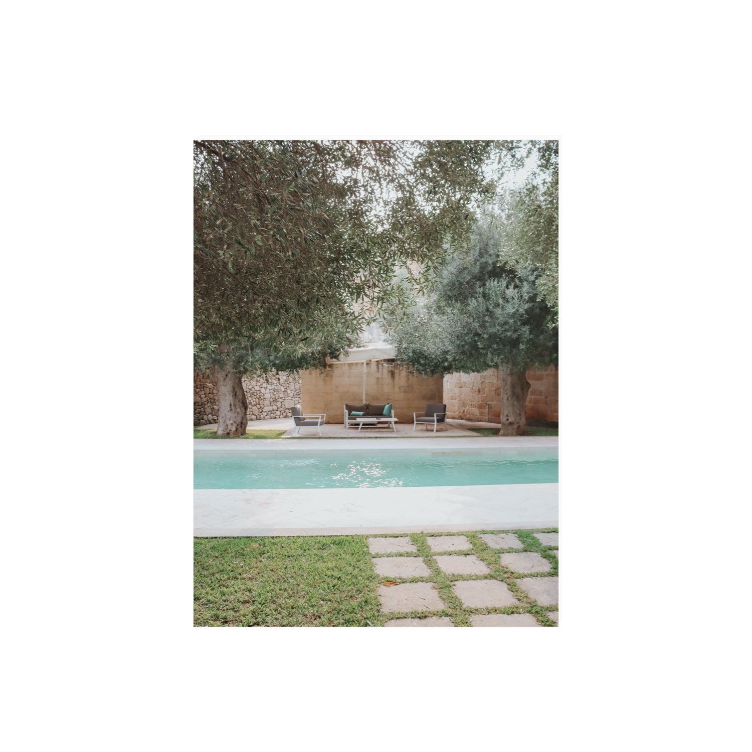 Idyllic Escape Puglia Mediterranean wall art 18 x 24 in unframed fine art print