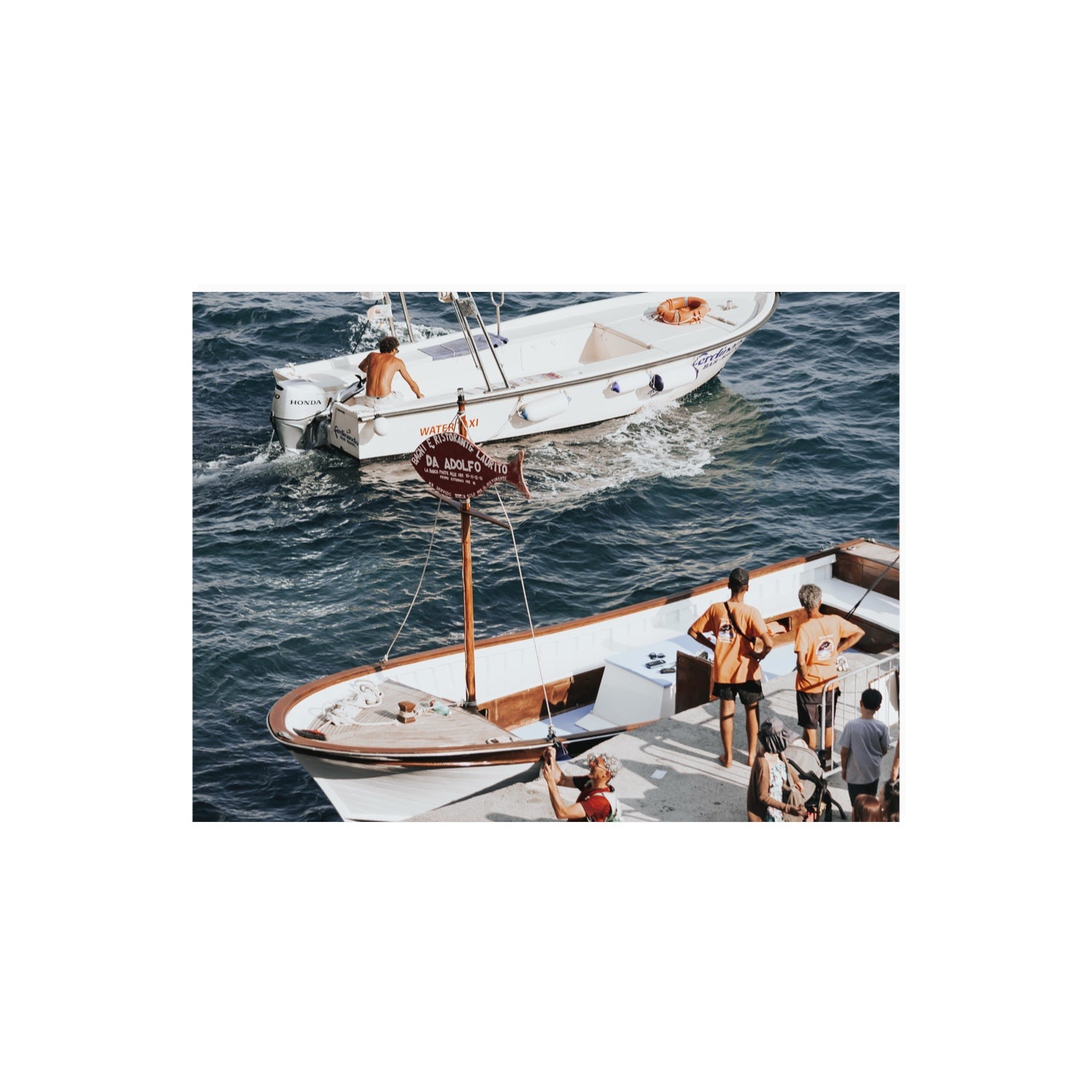 Water Taxi Positano wall art 18 x 24 in unframed fine art print