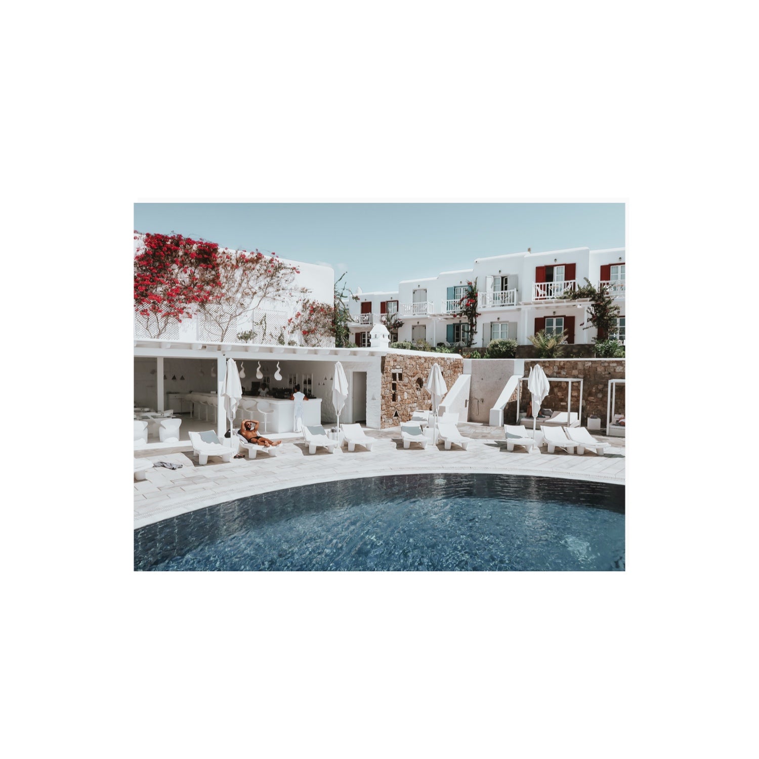 Got The First Lounge fine art print, Mykonos, Greece, 18 x 24 in, Unframed, Fine Art Print