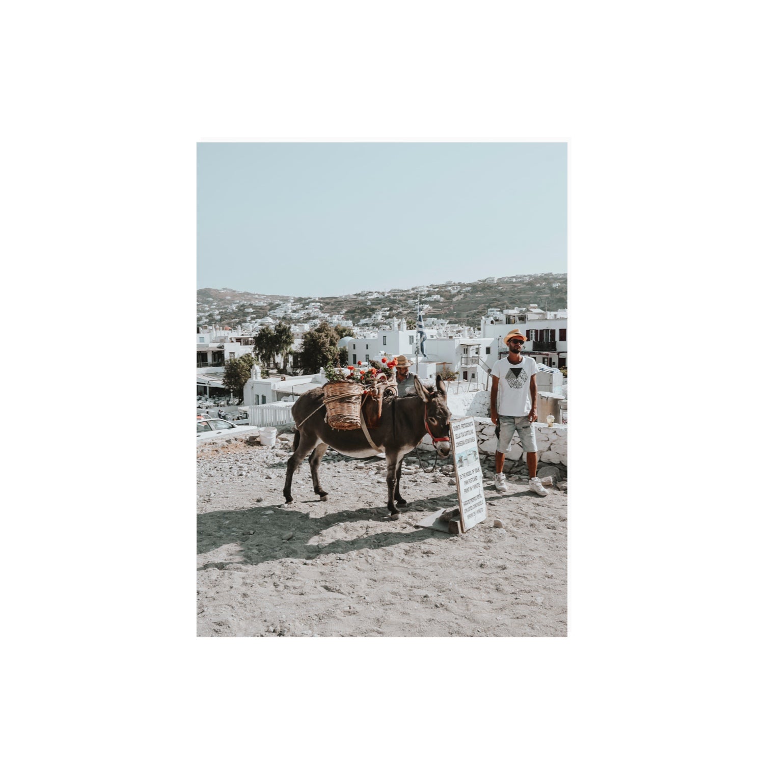 Let The Journey Begin Mykonos Greek island wall art 18 x 24 in unframed fine art print