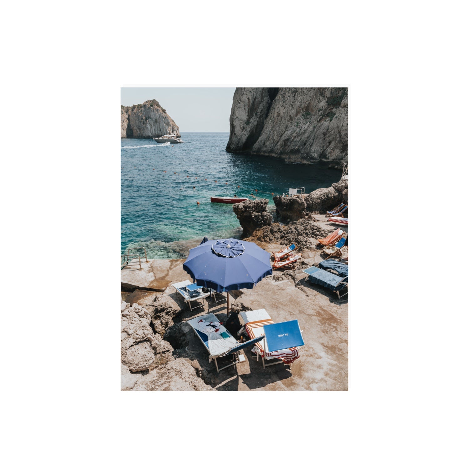 Lonely Loungers fine art print, Capri, Italy, 18 x 24 in, Unframed, Fine Art Print