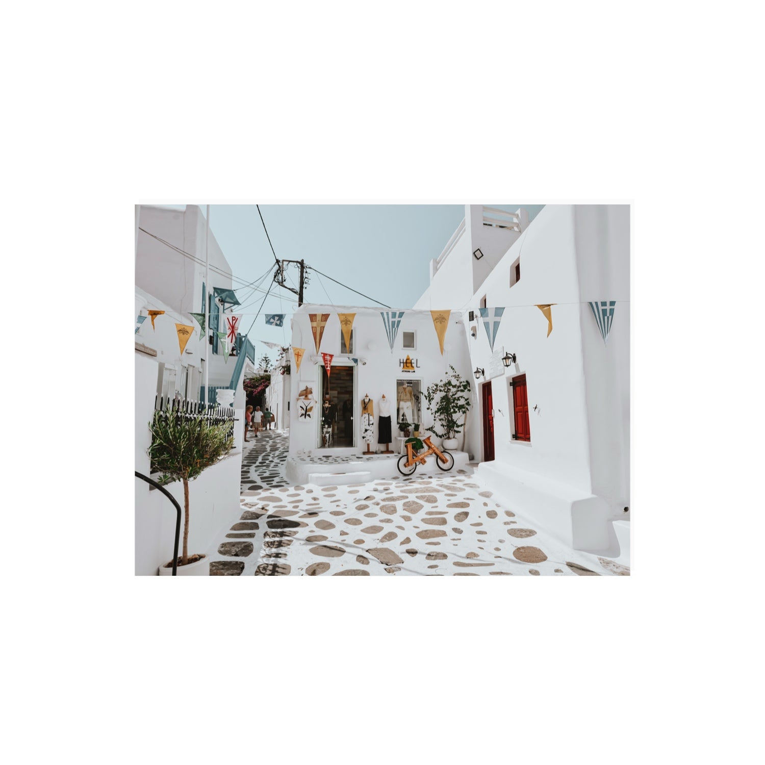 Cruising The Streets Mykonos Greek island wall art 18 x 24 in unframed fine art print