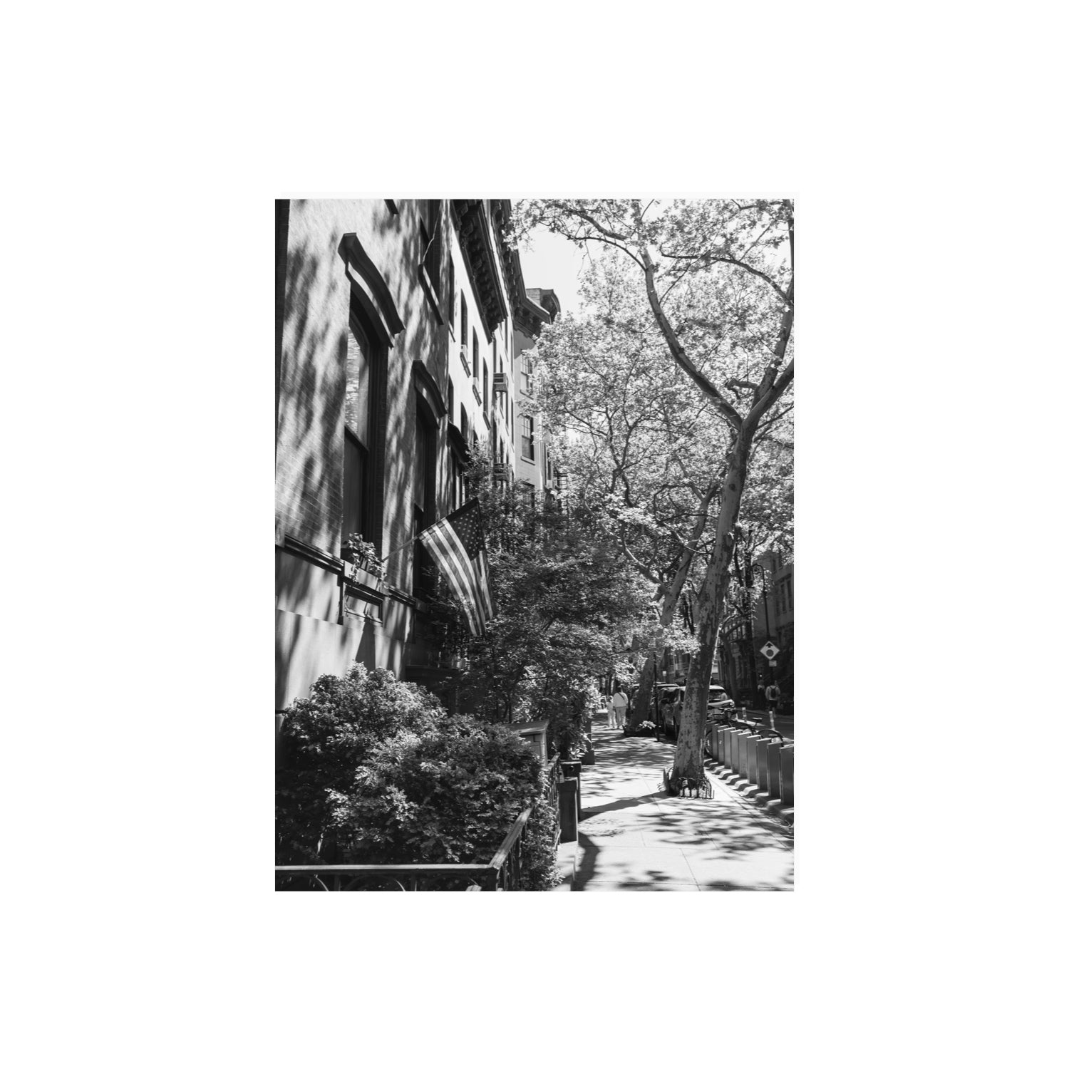 Urban Patriotism New York NYC Black & White wall art 18 x 24 in unframed fine art print