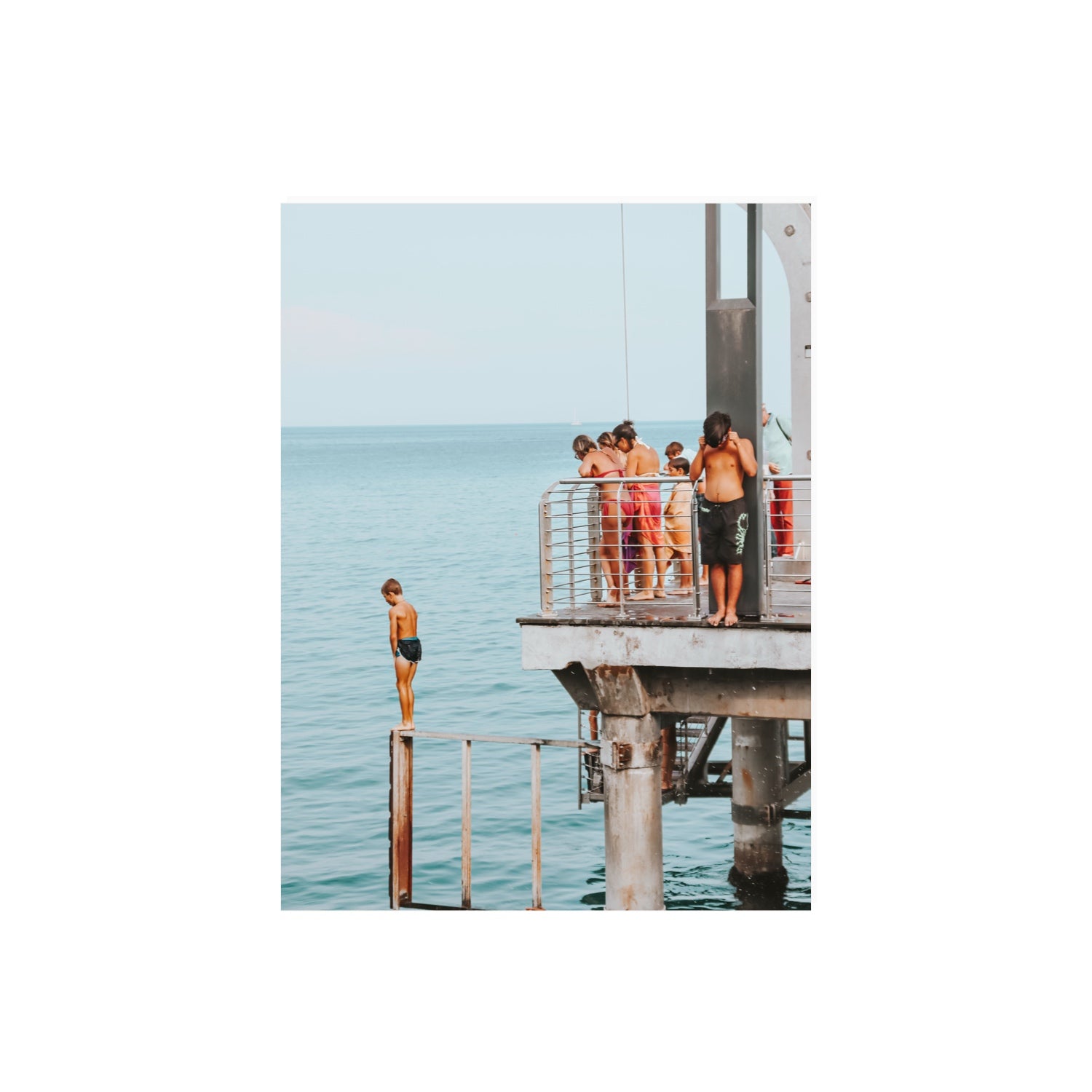 Golden Boy Alassio coastal decor wall art 18 x 24 in unframed fine art print