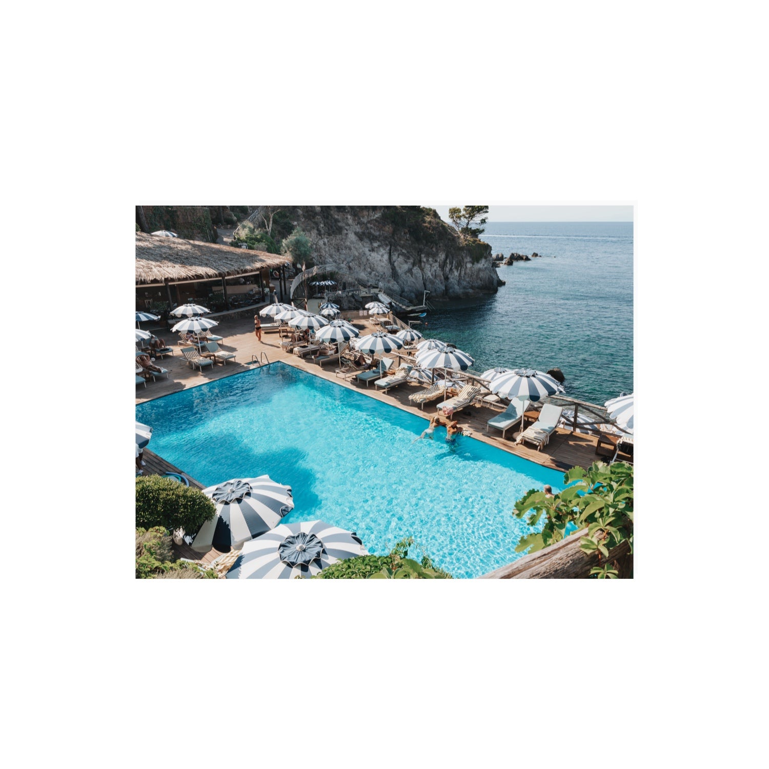 Oceanview Ischia Italian coastal wall art 18 x 24 in unframed fine art print