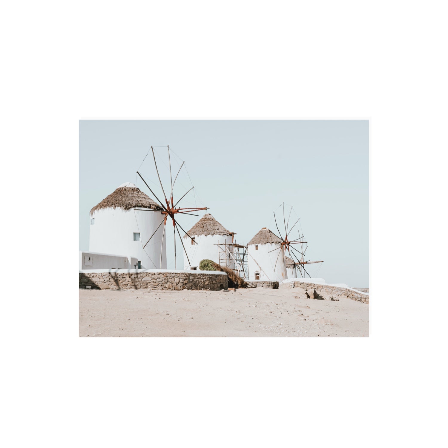 Rustic Icons Mykonos Greek island wall art 18 x 24 in unframed fine art print