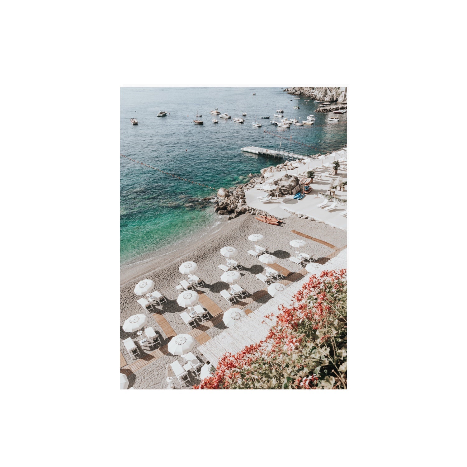 Tranquil Oasis Amalfi coastal wall art 18 x 24 in unframed fine art print