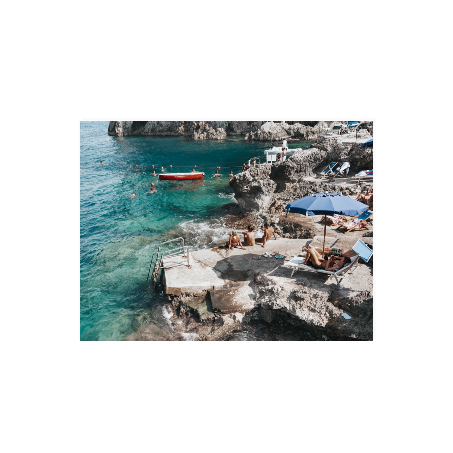 Serenity By The Sea Capri Mediterranean wall art 18 x 24 in unframed fine art print