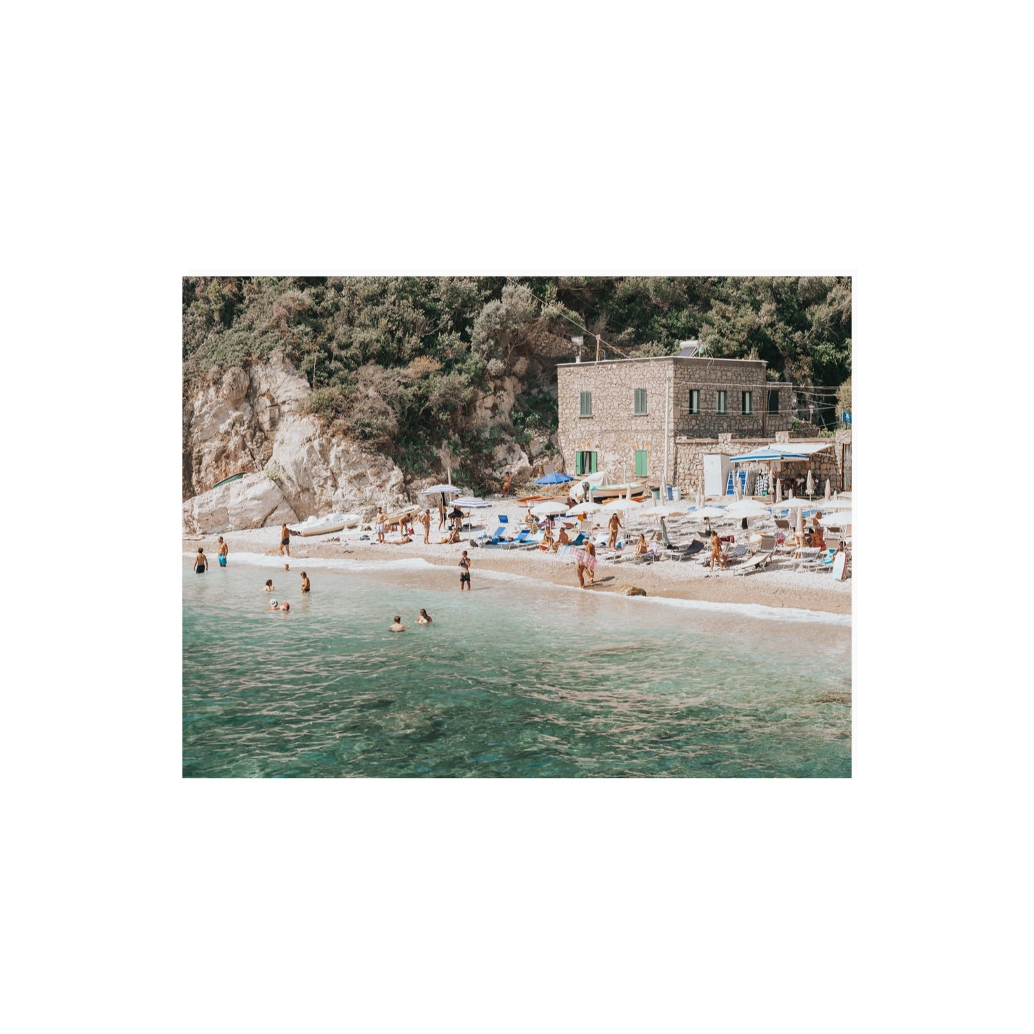 Secluded Sanctuary Nerano Italian Mediterranean decor wall art 18 x 24 in unframed fine art print