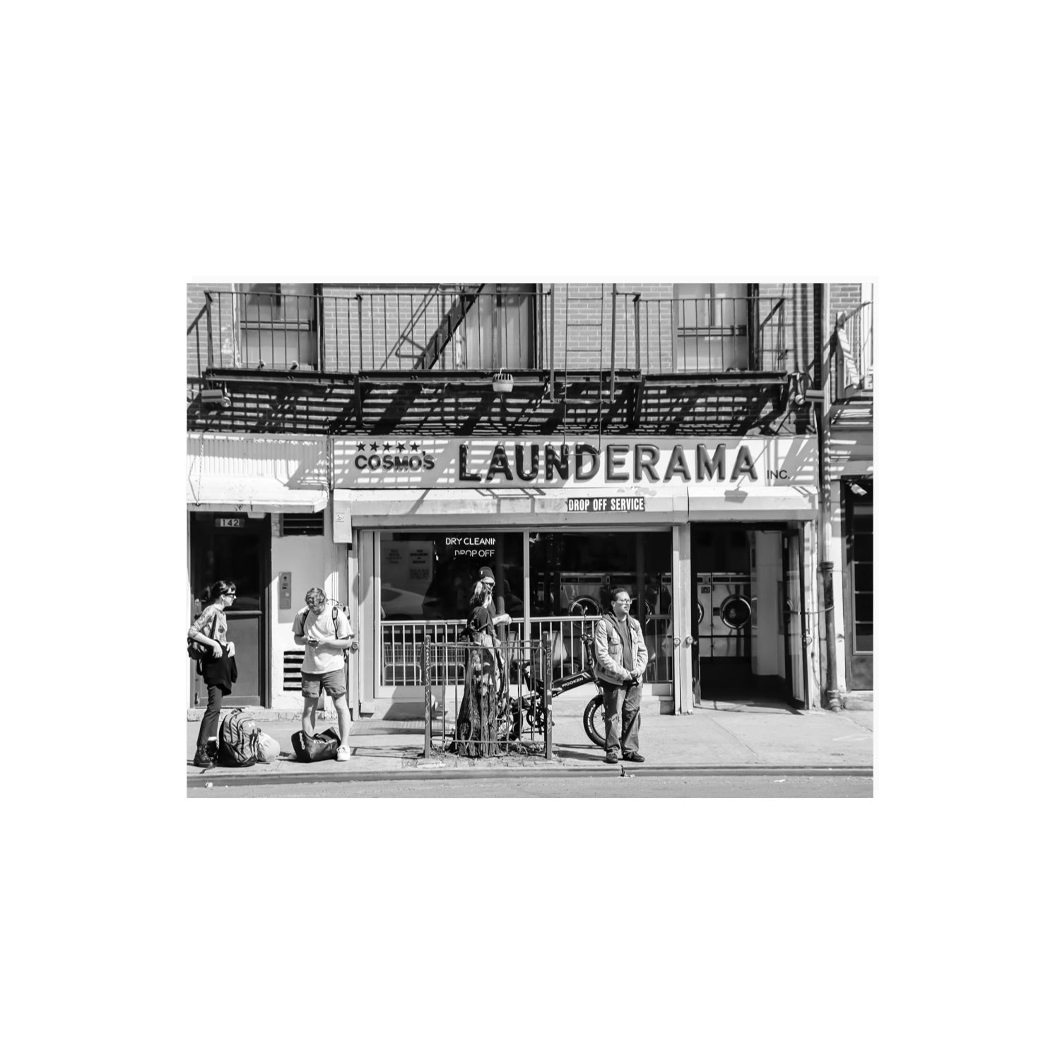 Launderama New York NYC Black & White wall art 18 x 24 in unframed fine art print
