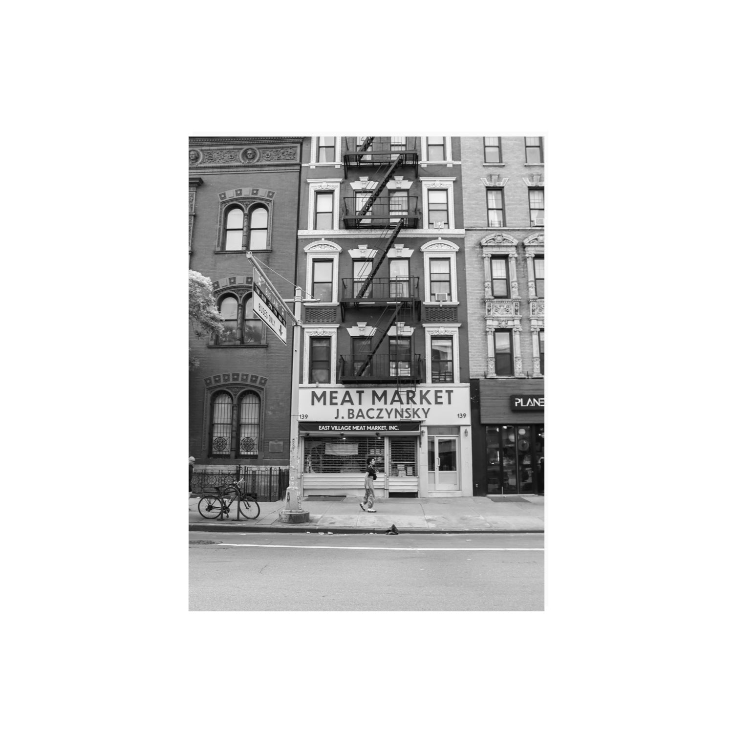 Vertical Village New York NYC Black & White wall art 18 x 24 in unframed fine art print