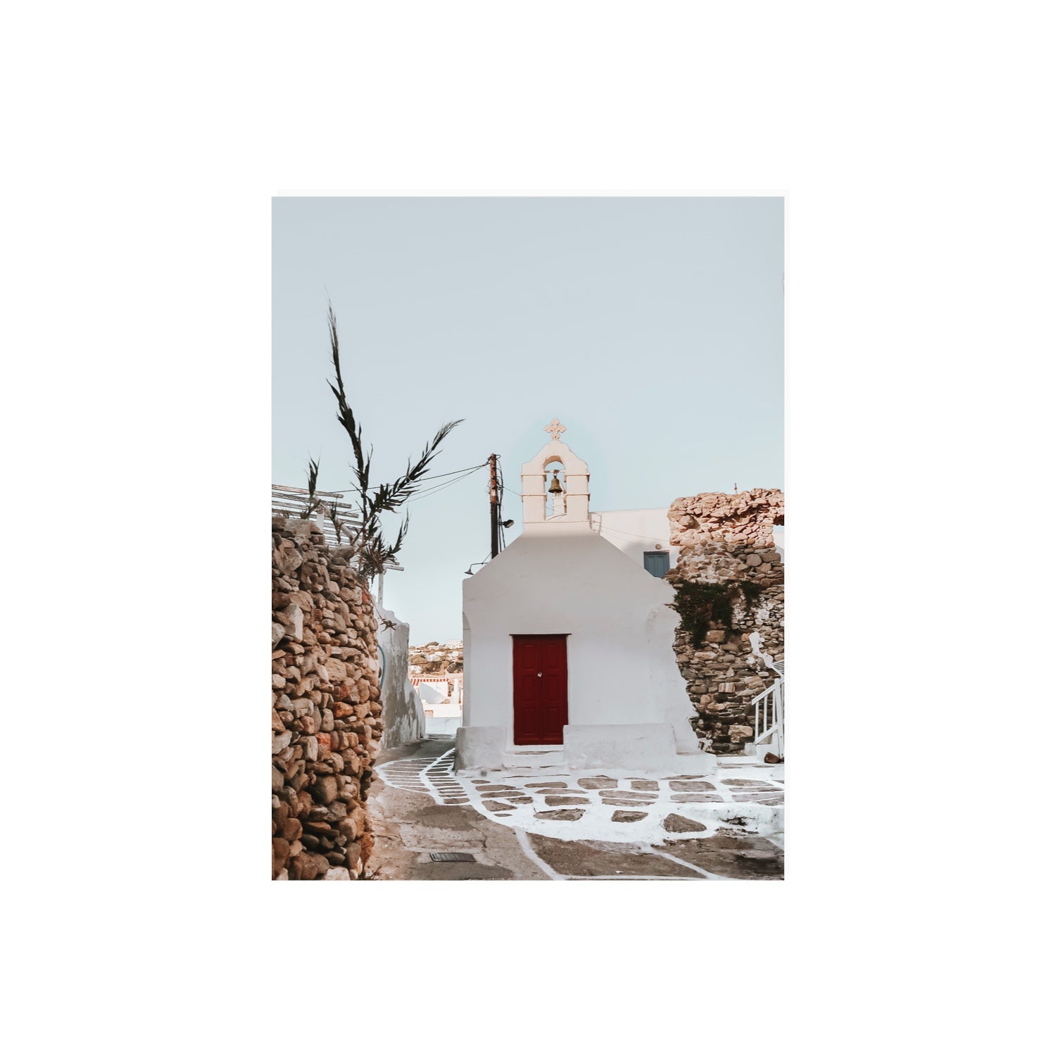 Little Chapel Mykonos Greek island wall art 18 x 24 in unframed fine art print