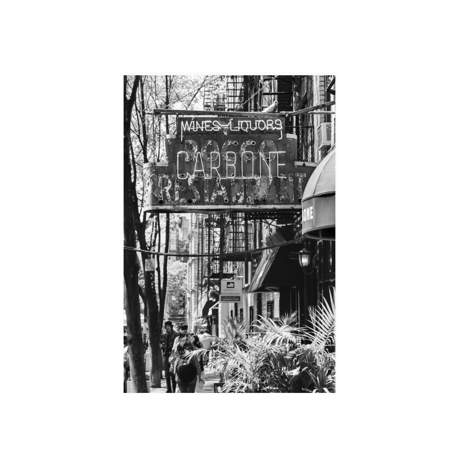 Paparazzi To Pasta New York NYC Black & White wall art 20 x 30 in unframed fine art print