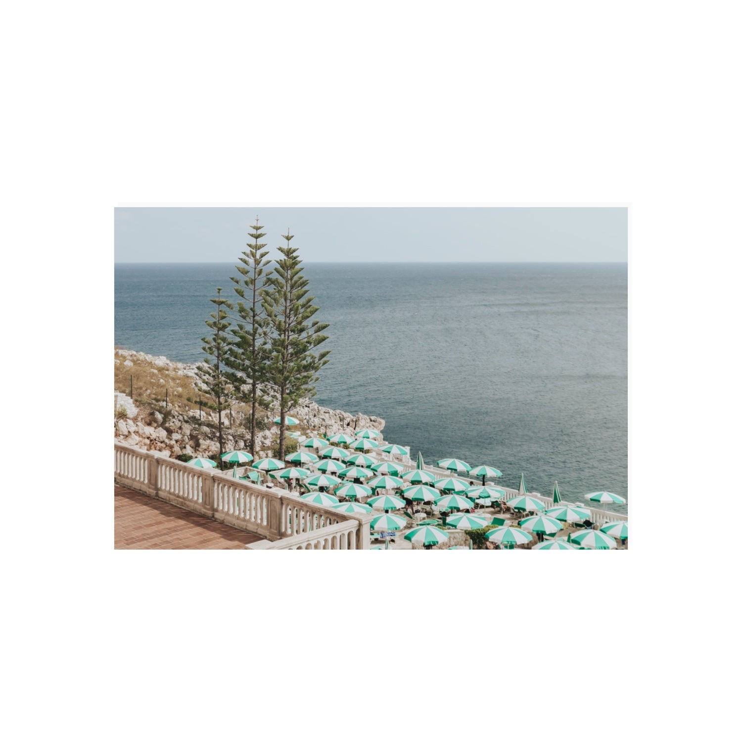 Azure Horizon Puglia beach coastal wall art 20 x 30 in unframed fine art print