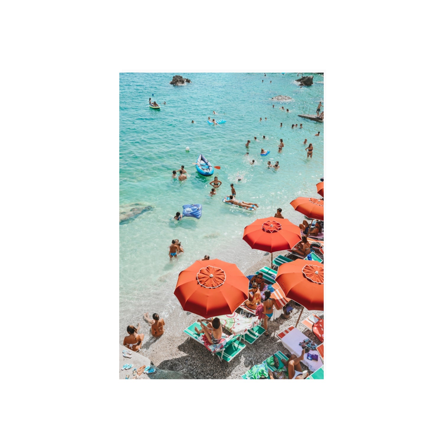 Easy Street Capri Italian beach wall art 20 x 30 in unframed fine art print