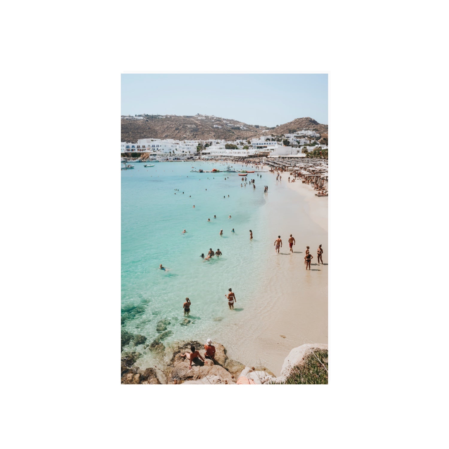 Breathe In The Salty Air Mykonos Greek island wall art 20 x 30 in unframed fine art print