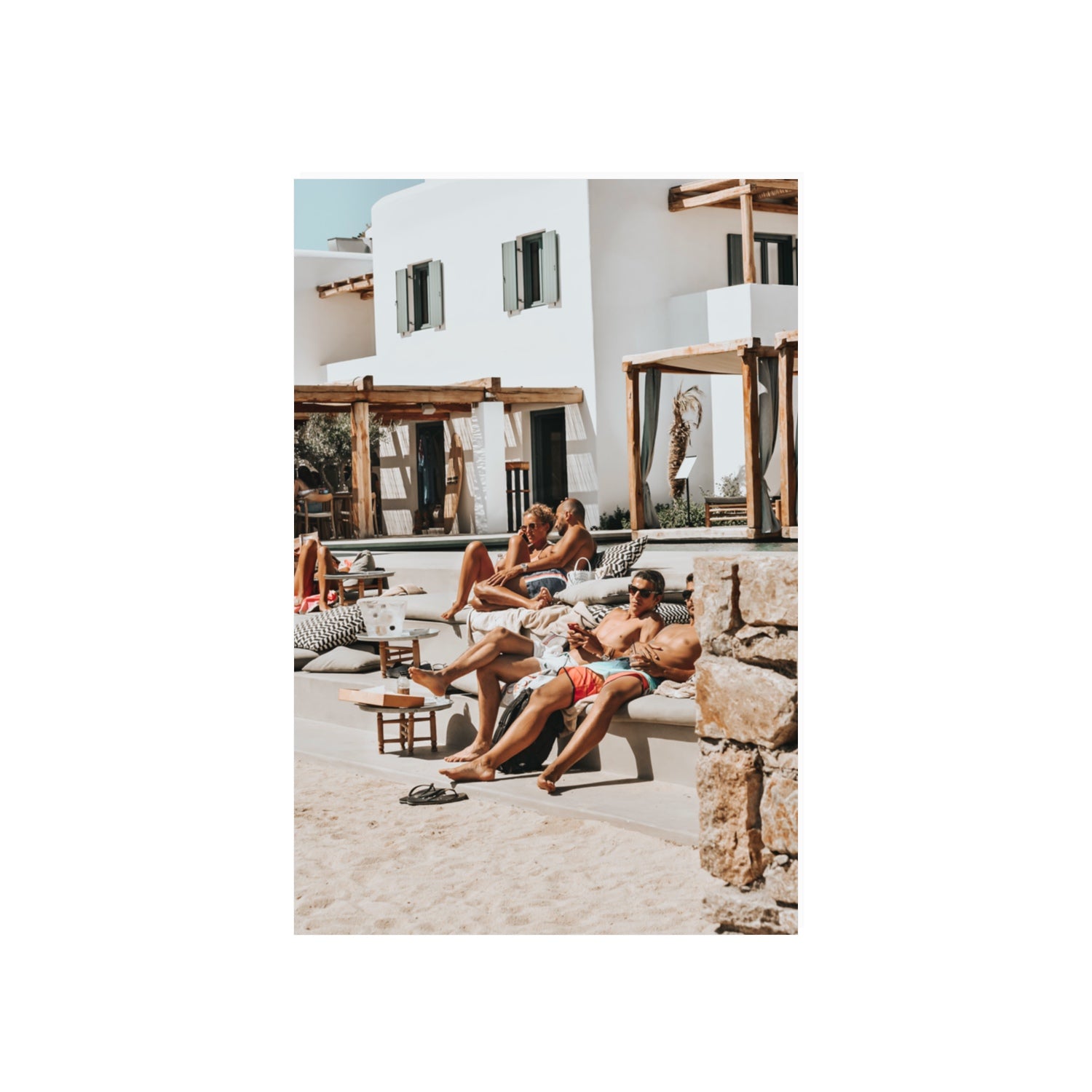 Style That Sizzles Mykonos Greek island wall art 20 x 30 in unframed fine art print