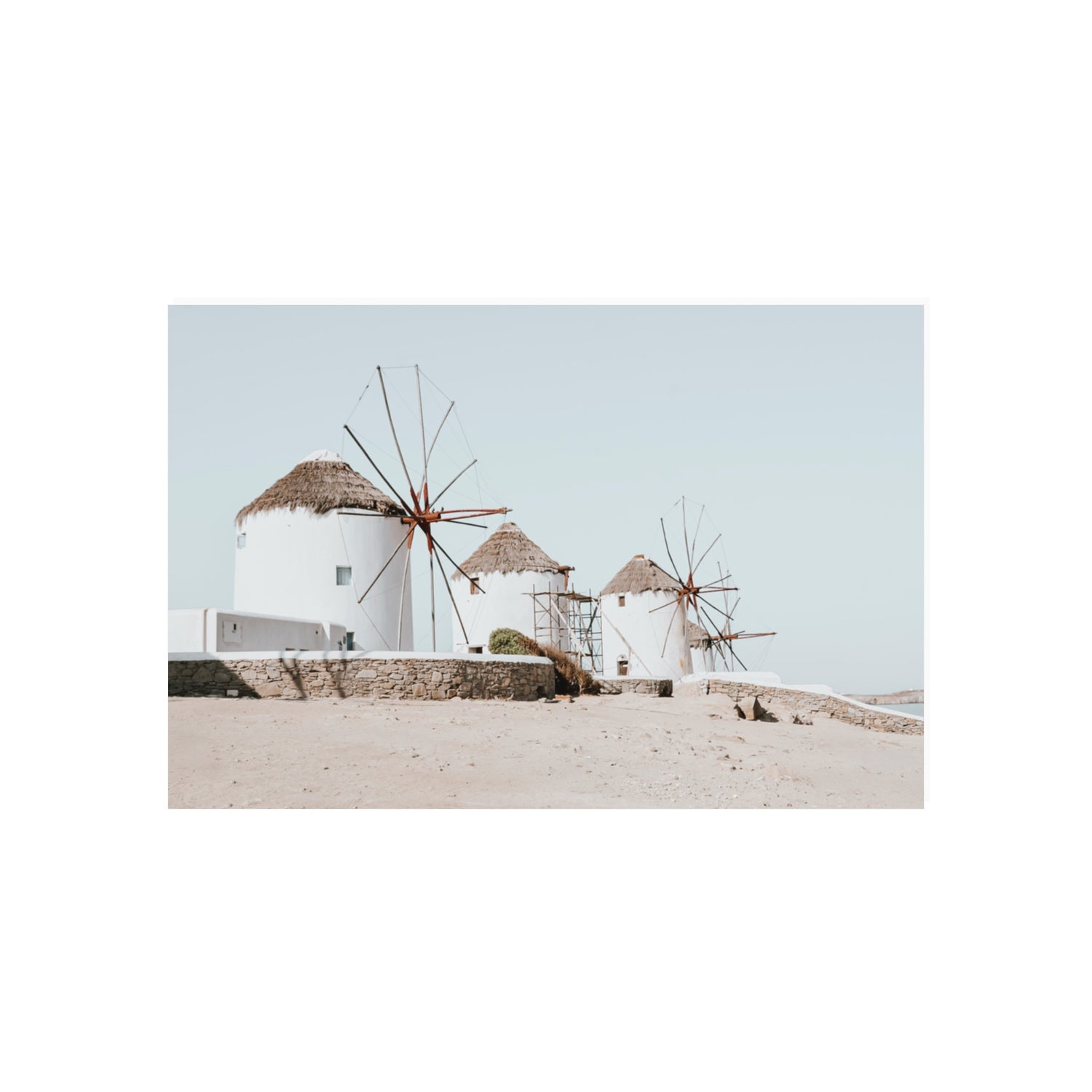 Rustic Icons Mykonos Greek island wall art 20 x 30 in unframed fine art print