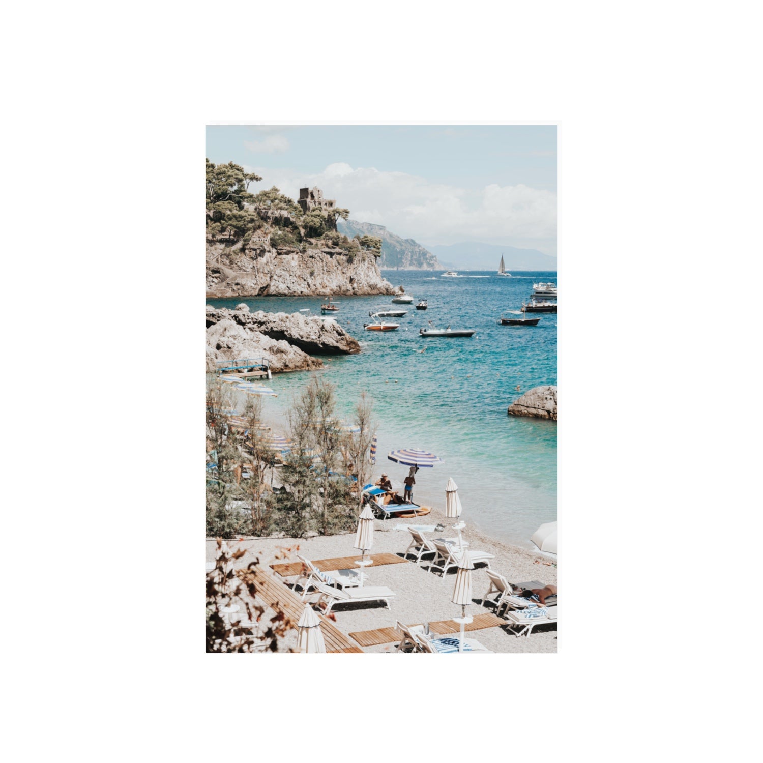 Sizzling Summer Days Amalfi coastal wall art 20 x 30 in unframed fine art print