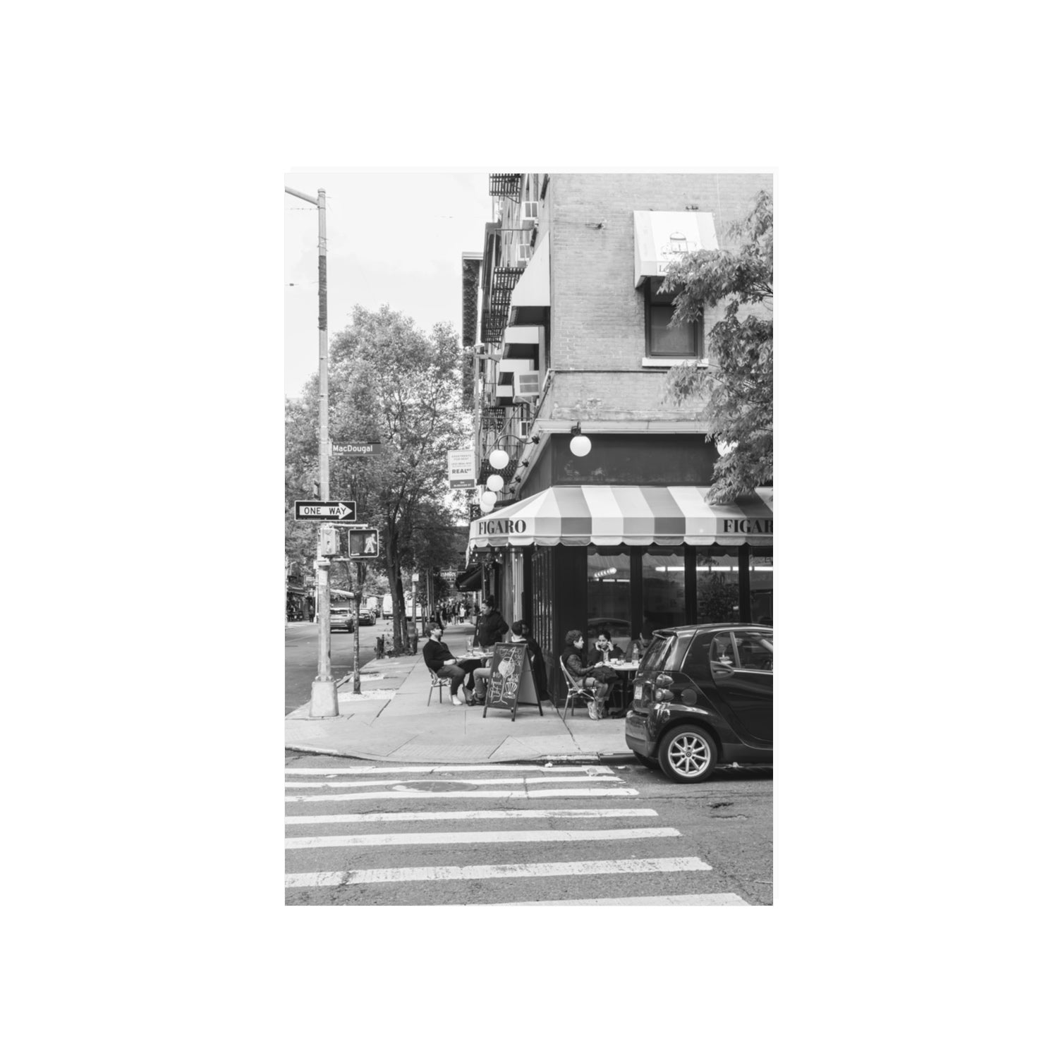 Figaro New York NYC Black & White wall art 20 x 30 in unframed fine art print