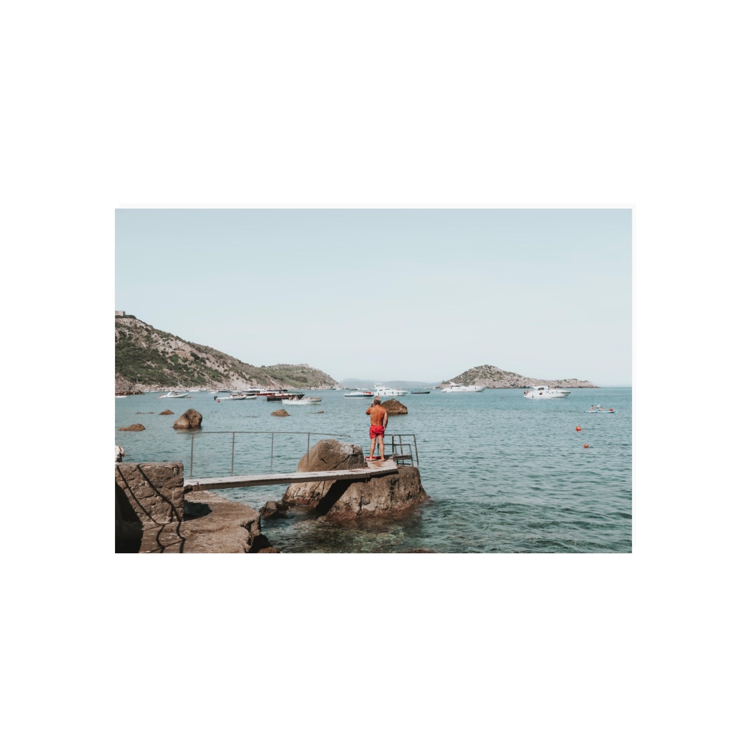 Out Of Office Tuscany coastal Italian wall art 20 x 30 in unframed fine art print