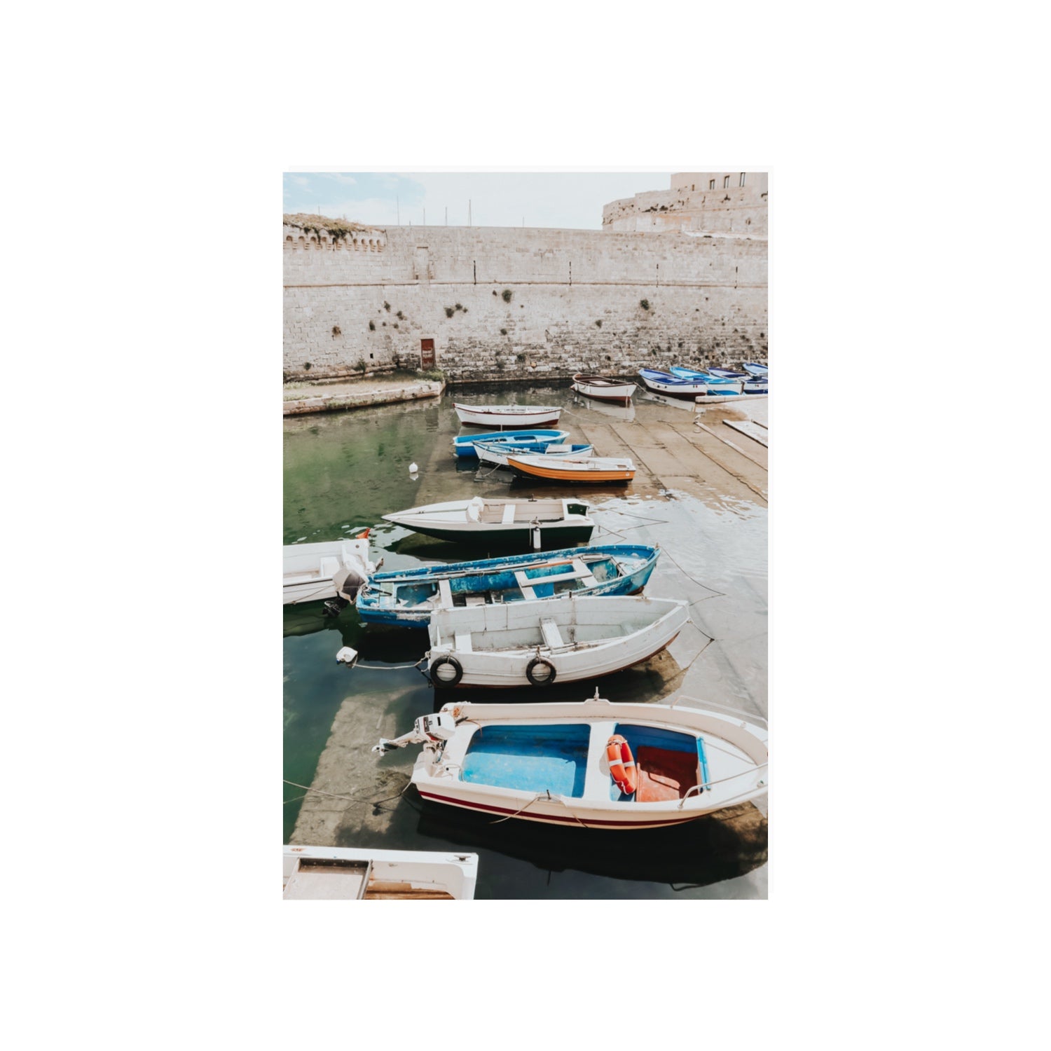 Harbour Palette Puglia coastal photography wall art 20 x 30 in unframed fine art print