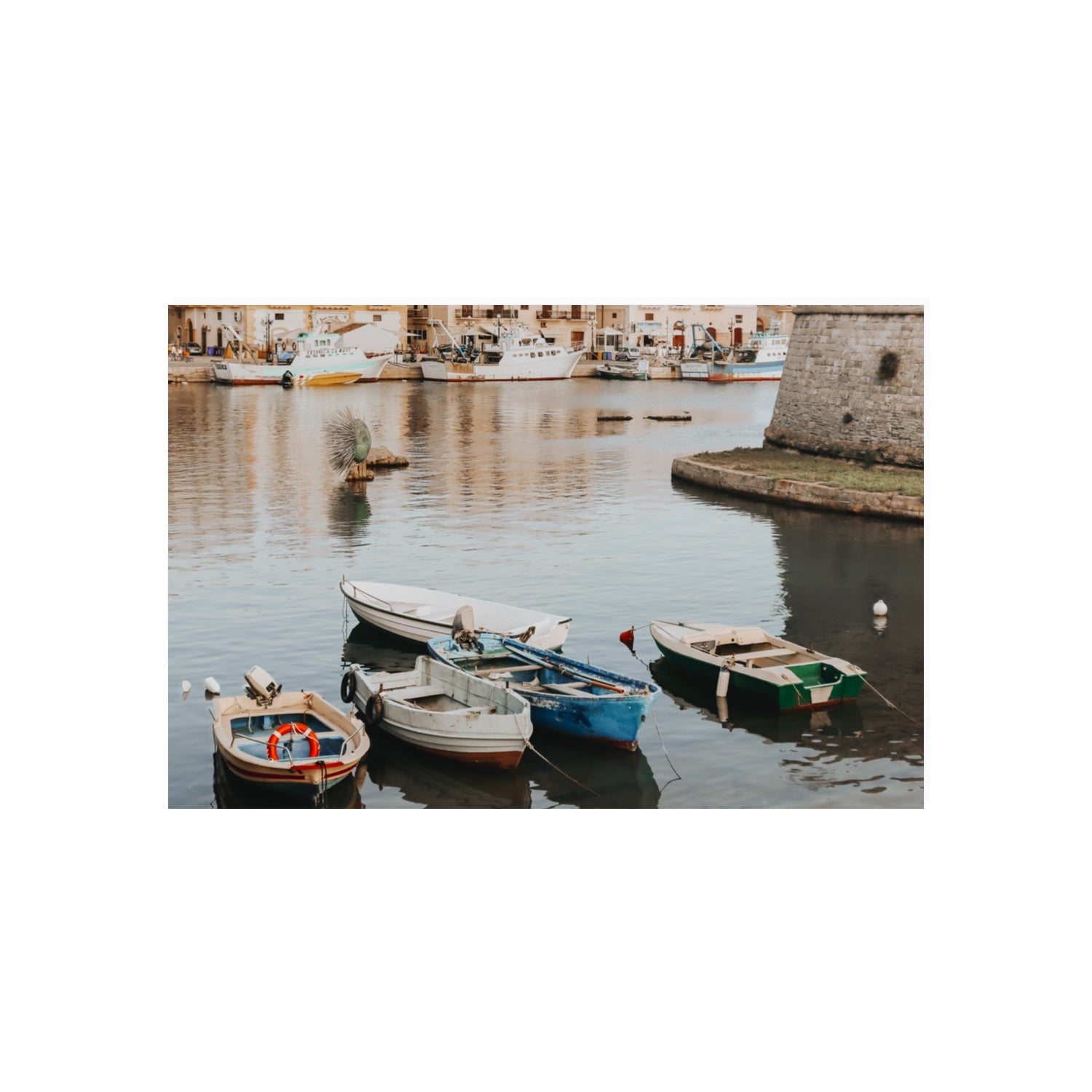 Cinque Barche Puglia Gallipoli Italian art print 20 x 30 in unframed fine art print