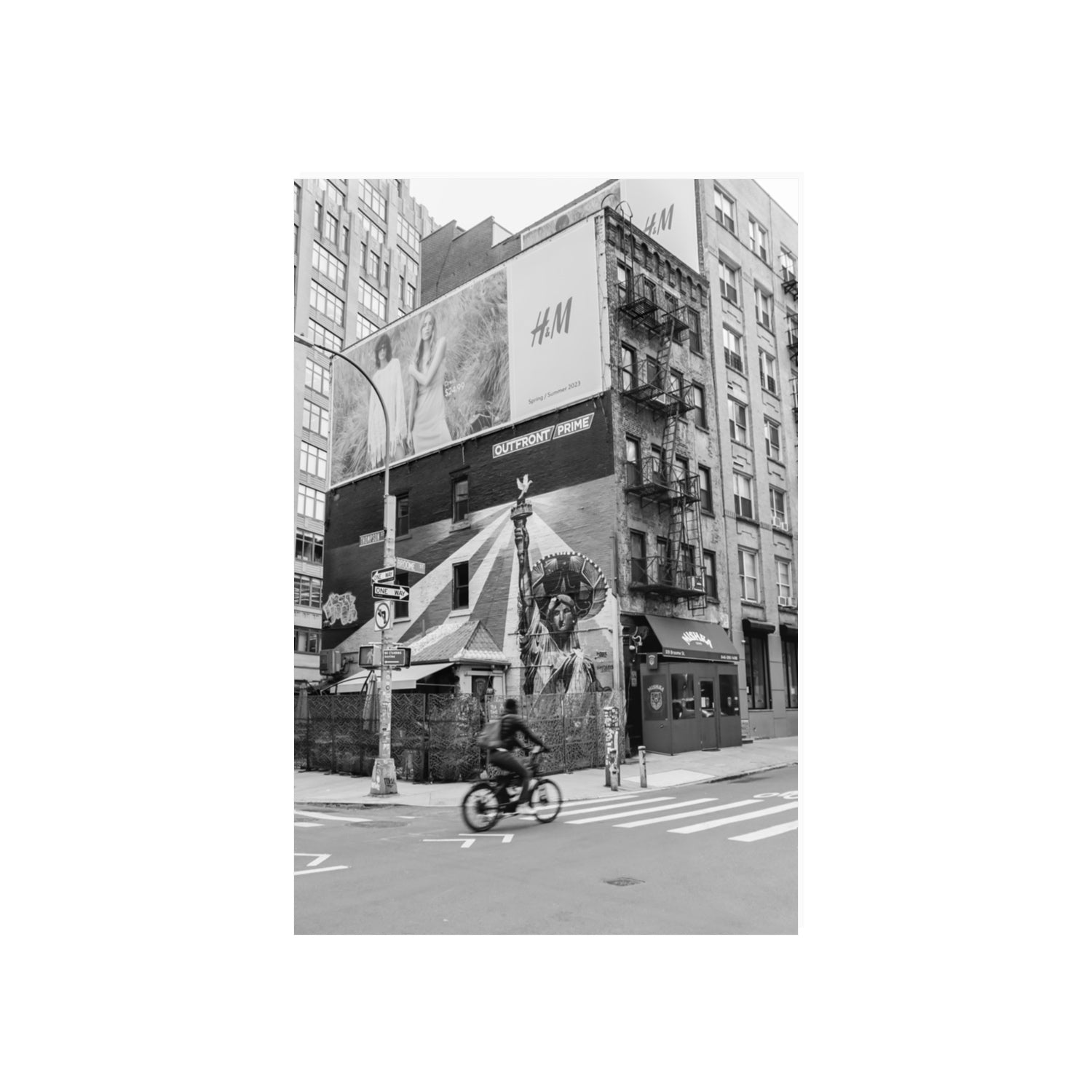 Shadows Of Liberty New York NYC Black & White wall art 20 x 30 in unframed fine art print