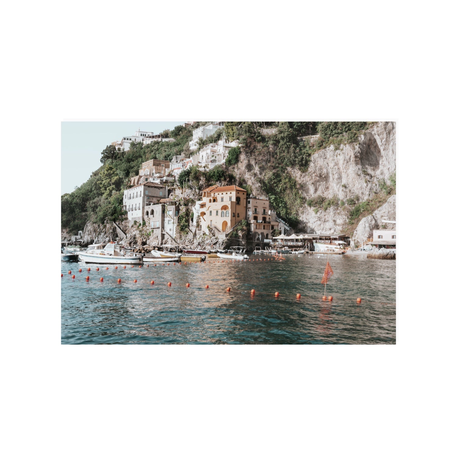 Amalfi Villas fine art print, Amalfi, Italy, coastal scenes artwork, 24 x 36 in, Unframed, Fine Art Print