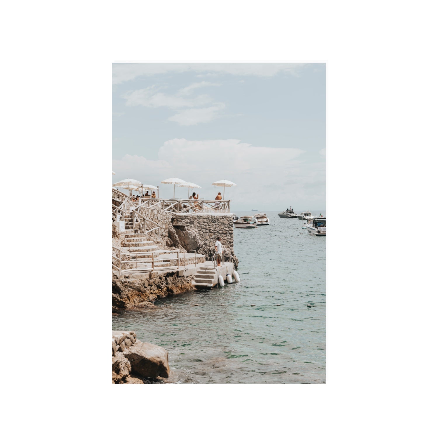 Pier Patrol fine art print, Nerano, Italy, 24 x 36 in, Unframed, Fine Art Print