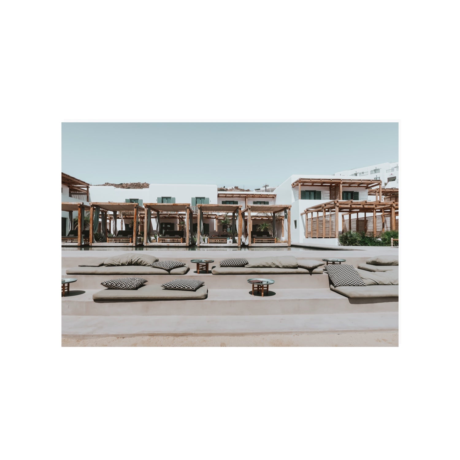 Platis Gialos fine art print, Mykonos, Greece, 24 x 36 in, Unframed, Fine Art Print